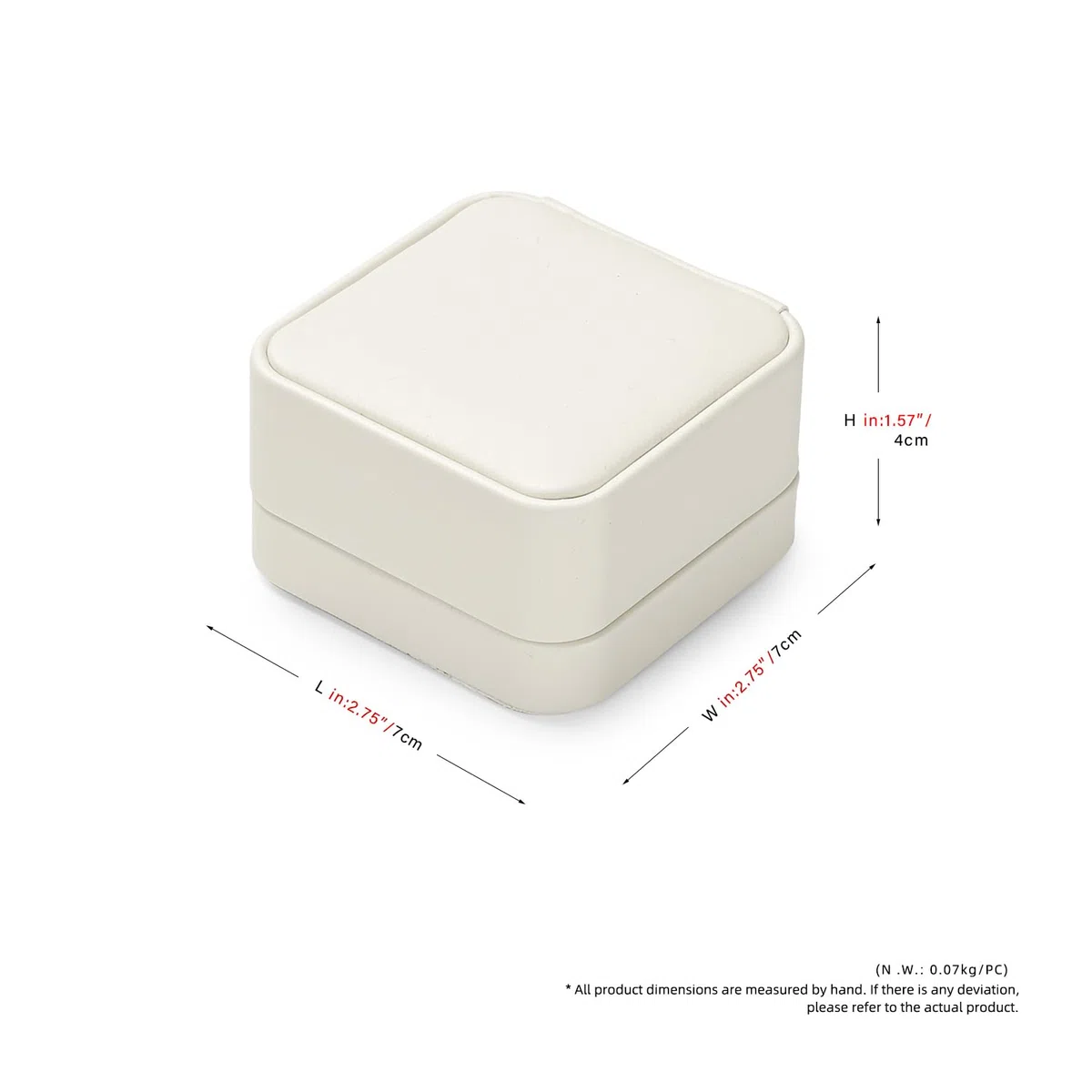 Oirlv Beige Pu Cuero Caja Pendientes,Caja Pendientes Regalo,Earring Box,Para Cumpleaños,San Valentín,Aniversario