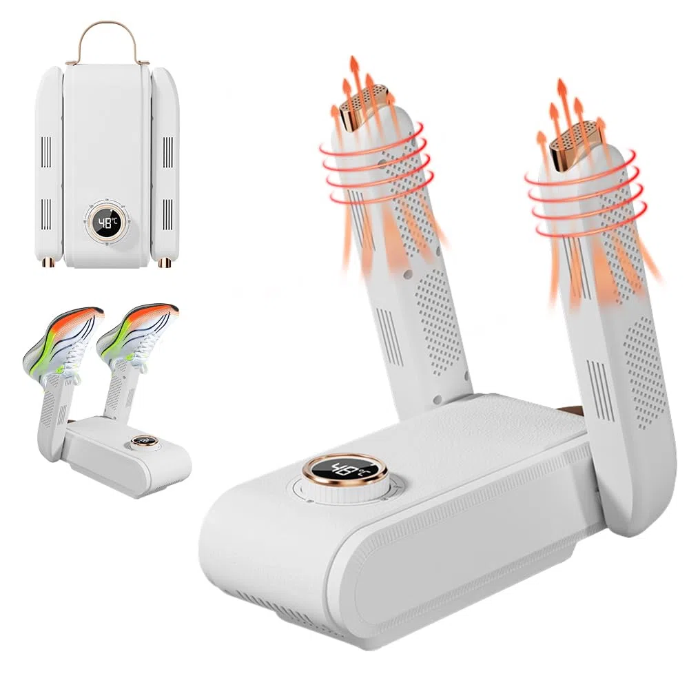 Secador de Zapatos Eléctrico con Temporizador, Plegable para Botas y Calzado