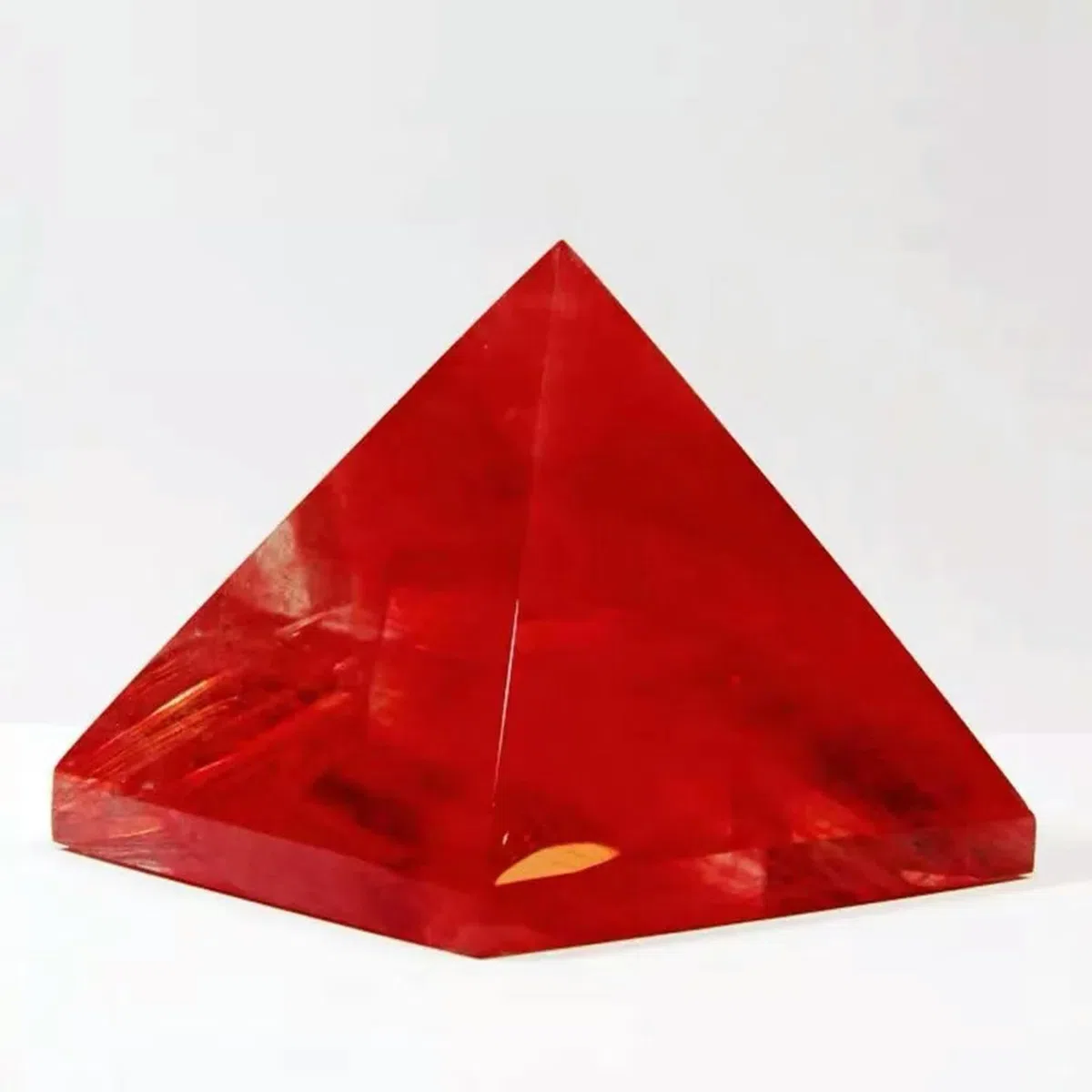 Pirámide de Cristal de Cuarzo Rojo Natural, Piedra Preciosa, Torre de Meditación