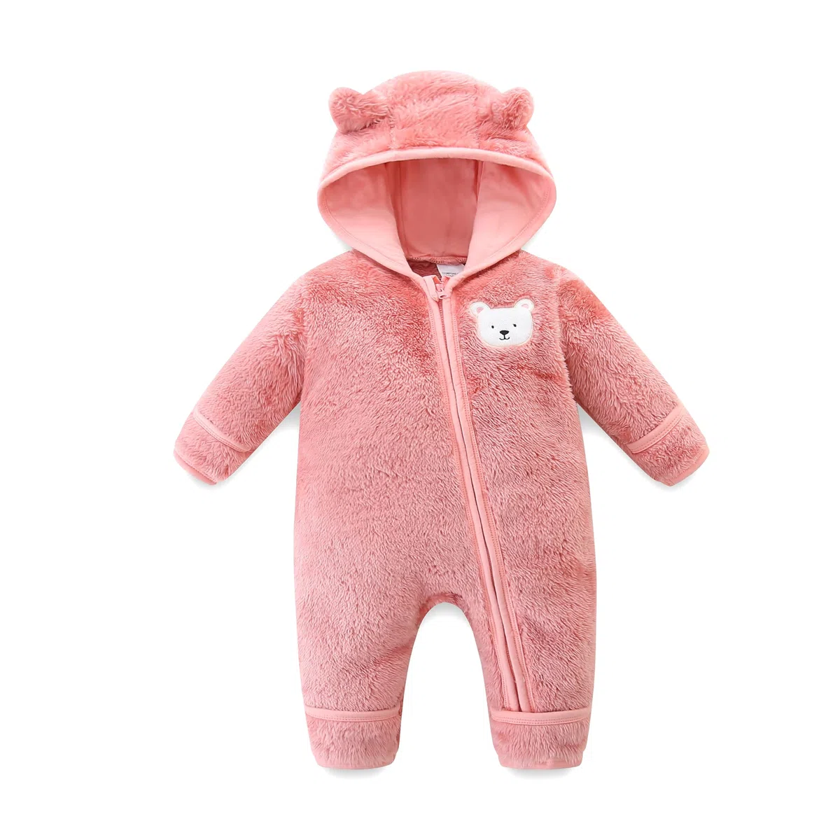 Mono de Lana para bebé recién, Bebé Niños Niñas Mono Vellón Mameluco Bebe con Capucha, Nacido Ropa de Dormir con Orejas para Niñas Niños, Buzo recién Invierno Polar 0-12 Meses
