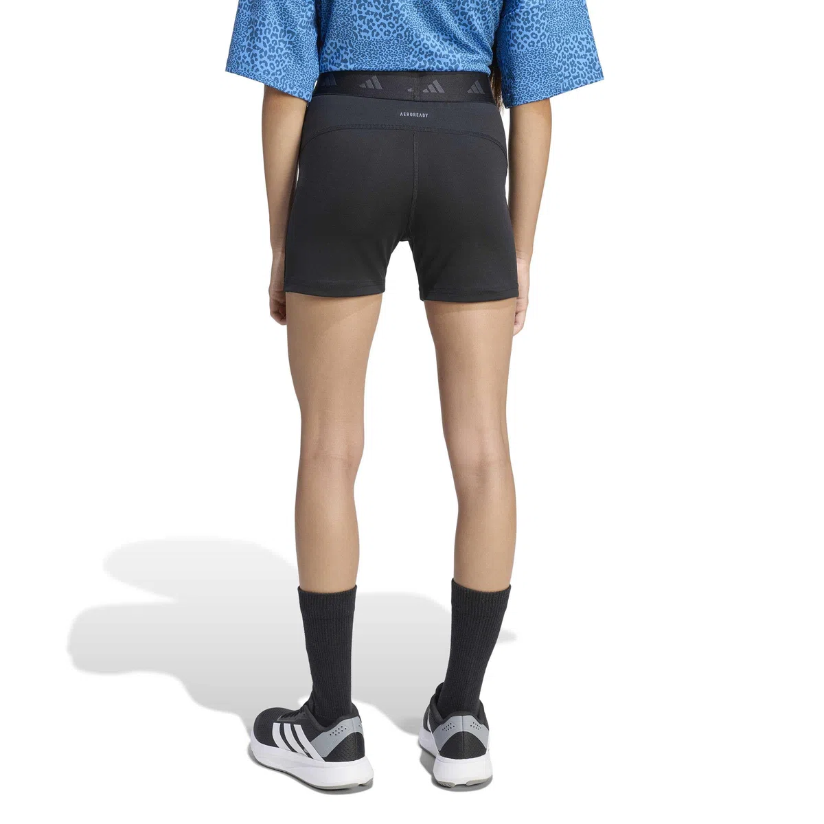 adidas Niños Teamwear Short Tight Laufbekleidung Mallas para Correr Black/Carbon/White - Negro