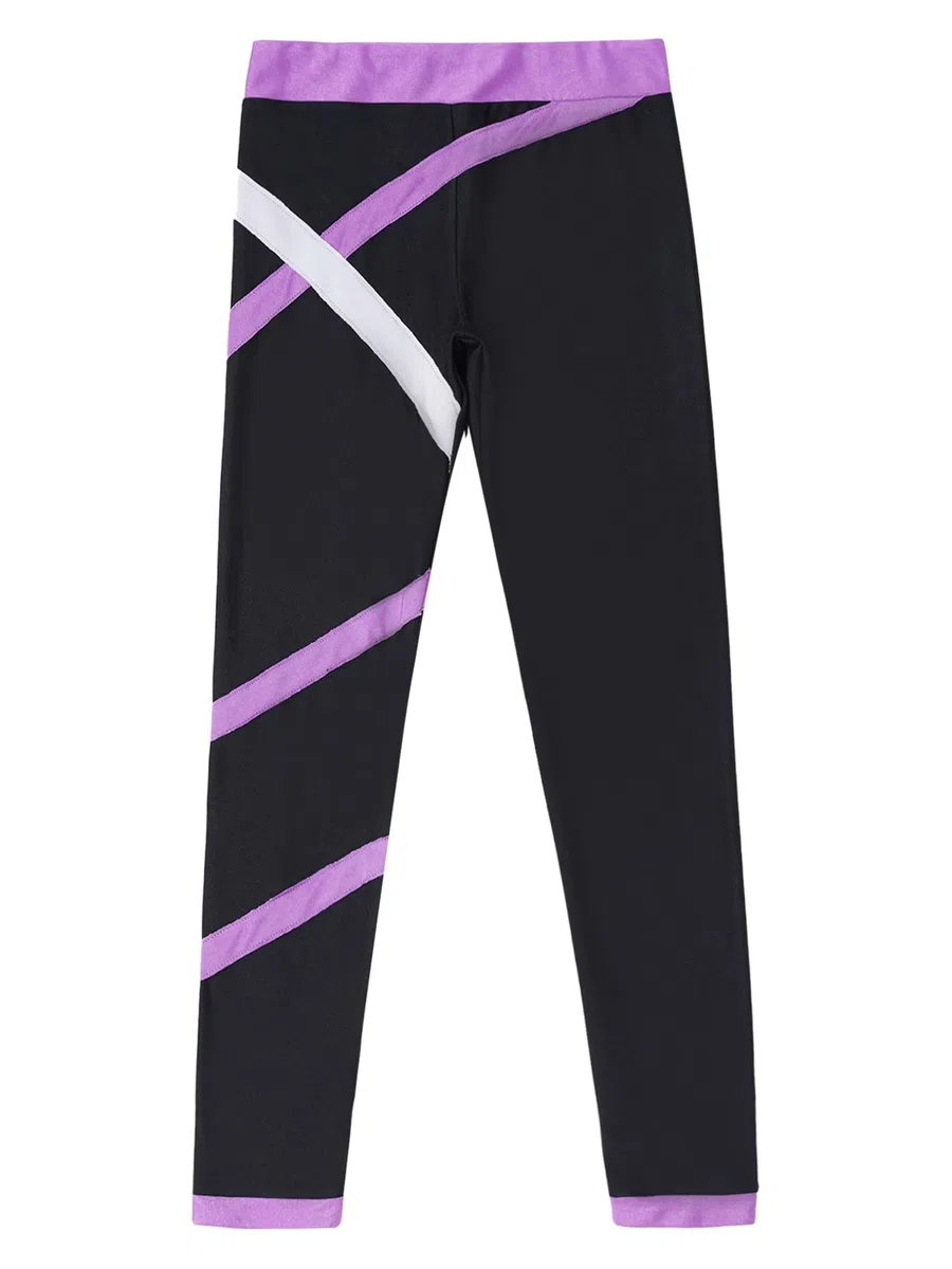 Freebily Conjunto de Deportivos para Niñas Crop Top de Manga Larga y Leggings Elásticos Pantalones Largos de Deporte Ropa de Gimnasia Yoga Fitness 5-14 Años