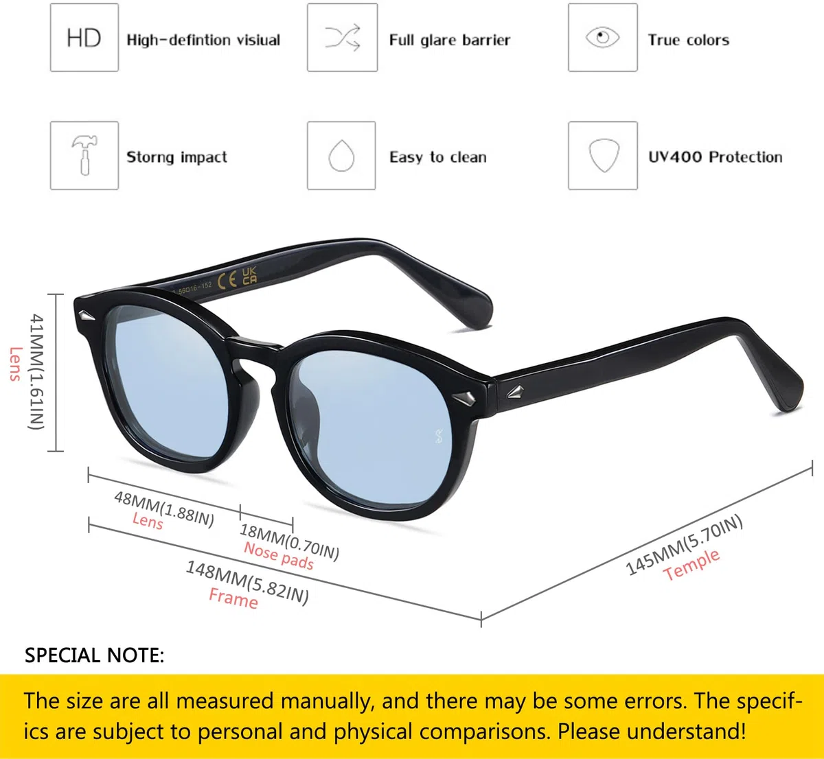 SHEEN KELLY Gafas de sol redondas de verano retro, gafas de colores nerd para hombres y mujeres, gafas de sol transparentes