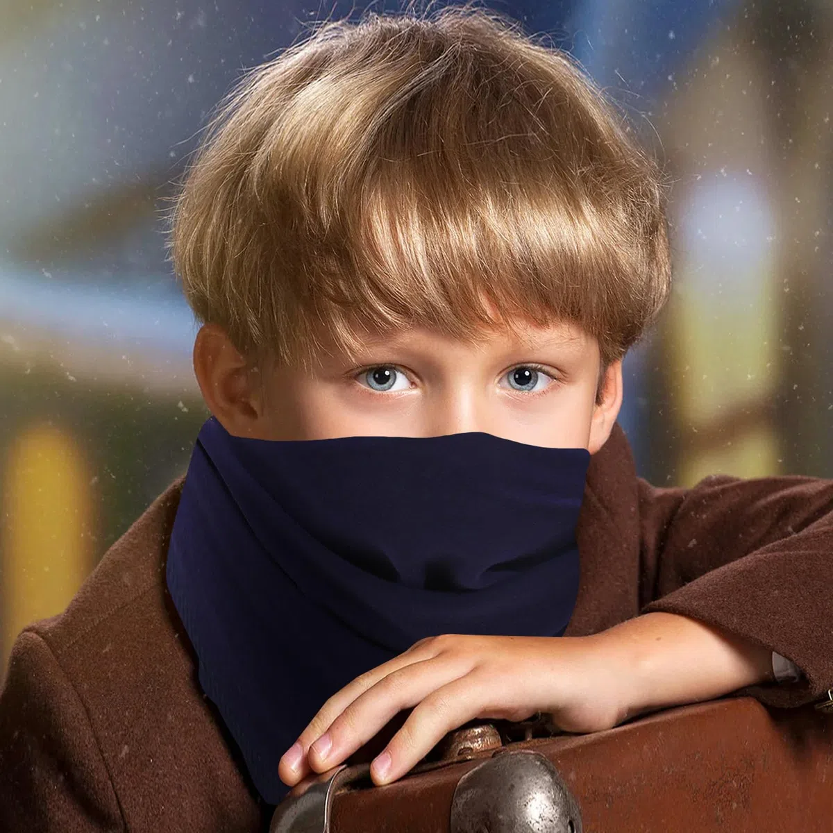 EUPSIIU 4 Piezas Niños Niñas Bufanda Pañuelo Cuello Braga de Cuello, Cubrecuello Deporte Calentador de Cuello Mascarilla Cubrecara Invierno para Running Montar a Caballo
