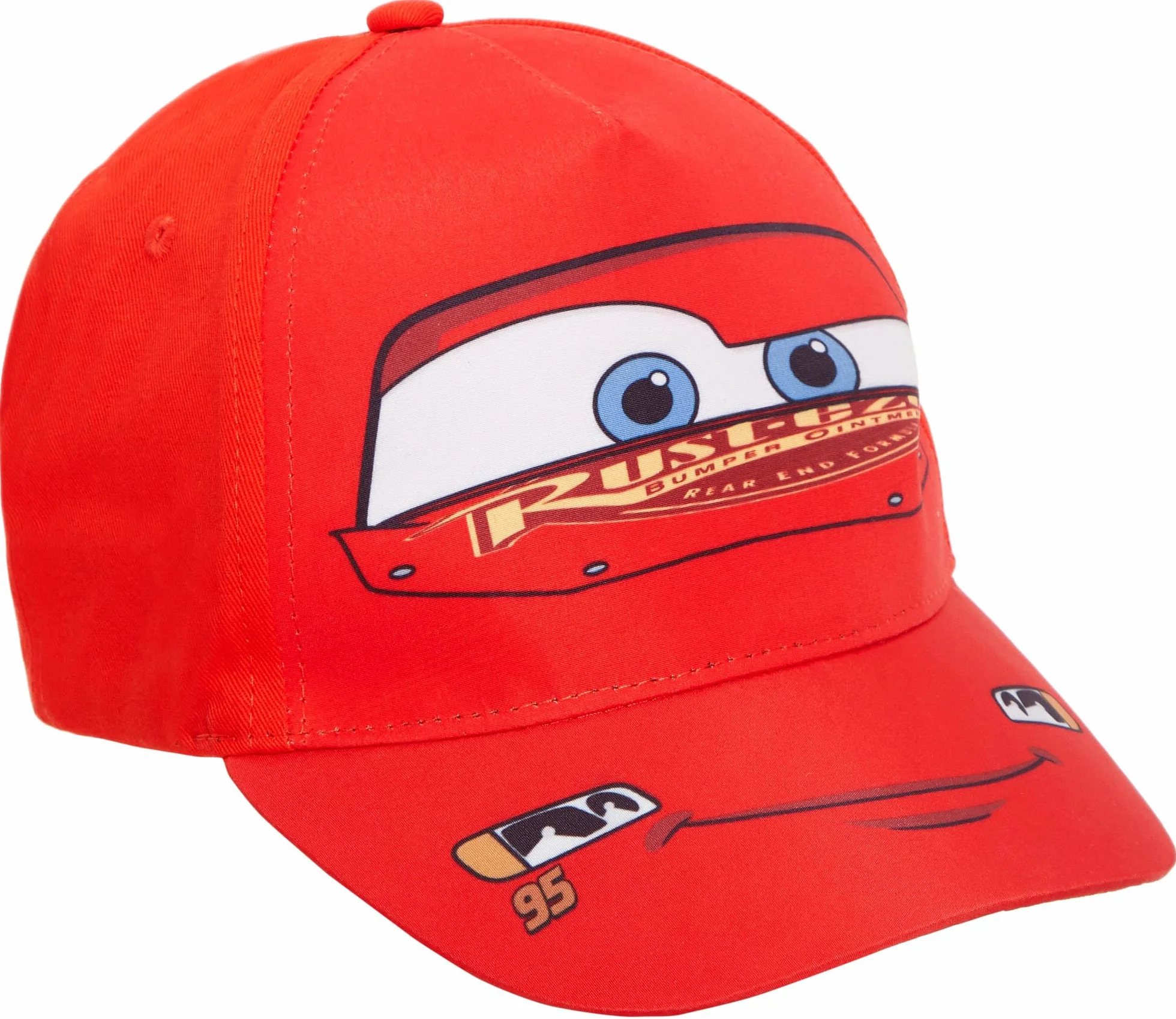 Disney Gorra de béisbol con diseño de Cars para niños, diseño de Rayo McQueen, accesorio de vestir ajustable