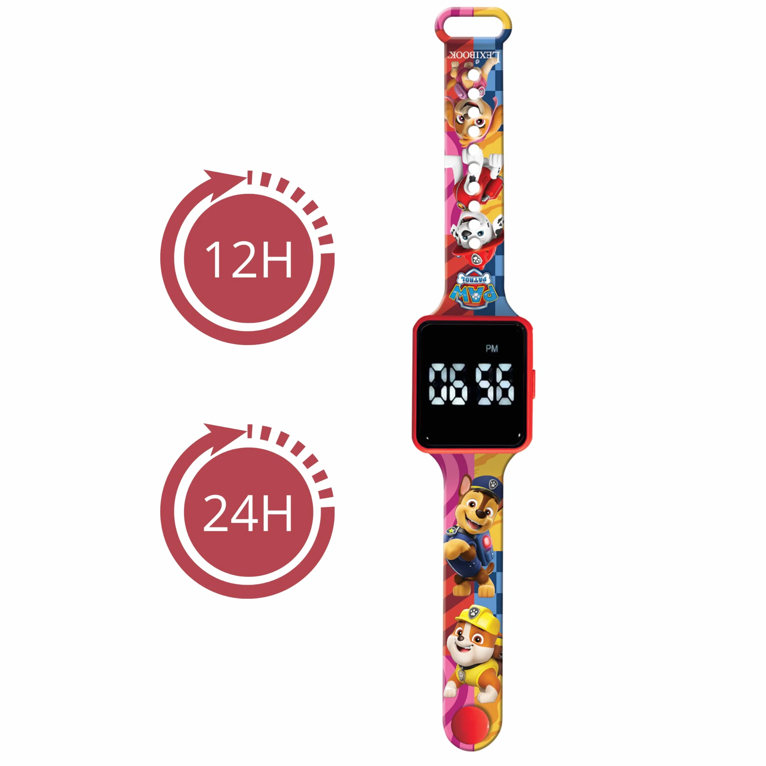 LEXIBOOK, Reloj Digital con visualización de 12/24 Horas, Disponible en Varios Personajes y Colores, DMW060-series