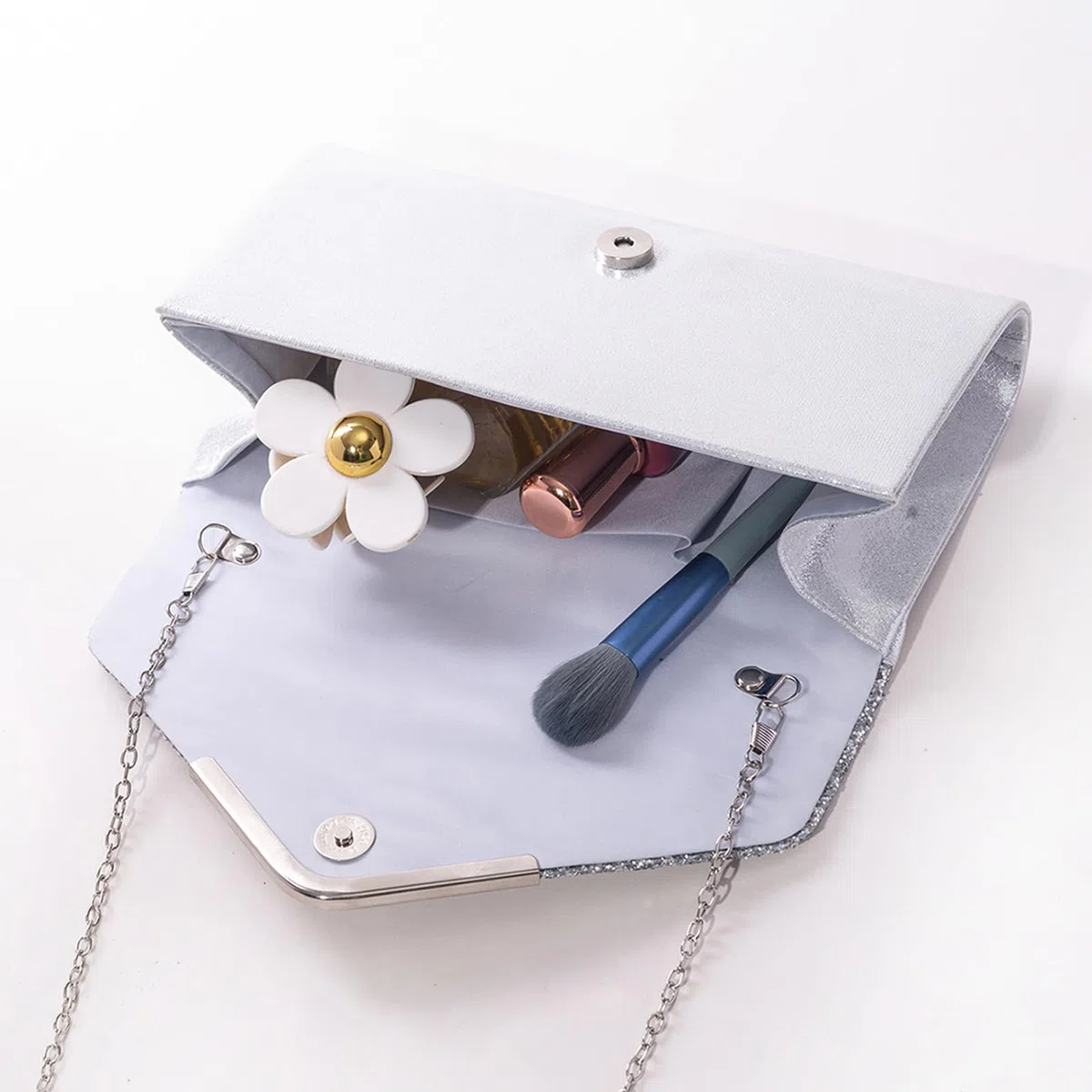Bolso de Mano de Mujer con Cadena Elegante, Bolsos Clutch Fiesta de Noche Brillante con Cadena, Citas Románticas y Eventos de Noche, para Boda, Fiesta, Cóctel, Graduación, Vacaciones