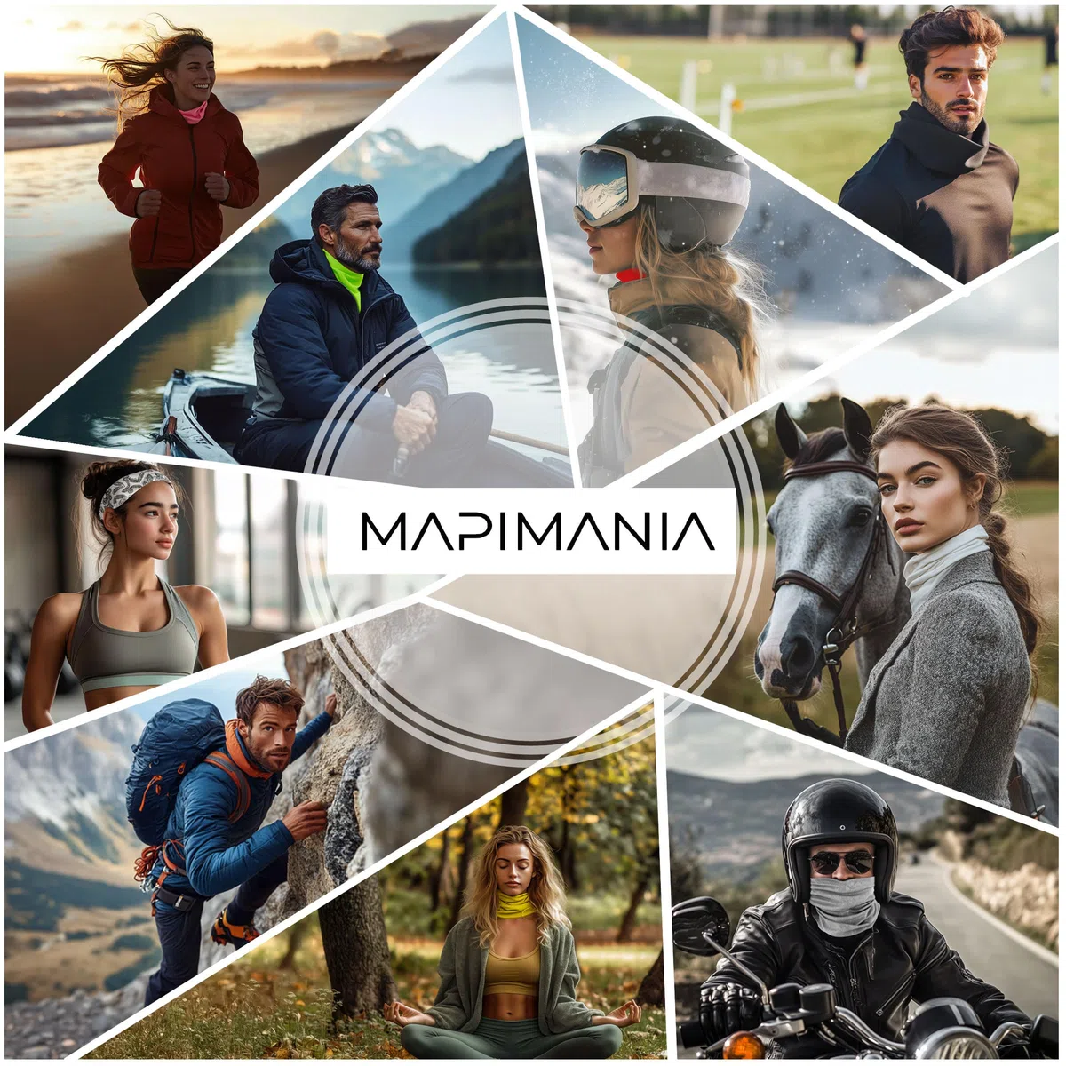 Braga Cuello Hombre Mujer Pasamontañas Moto Bandana Bufanda Invierno Pañuelo Deportivo