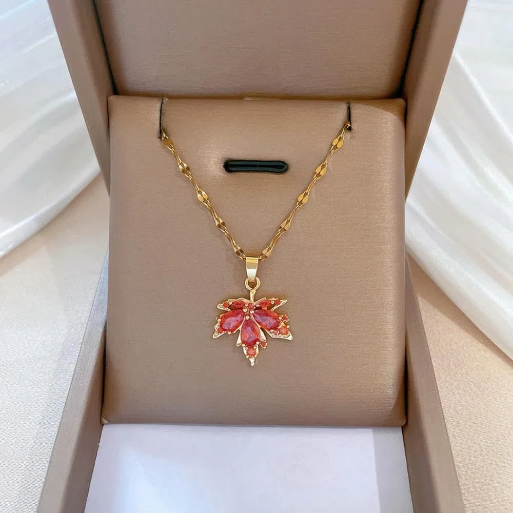Exquisito Collar con borlas de Mariposa y circonitas con microincrustaciones para Mujer, Gargantilla de clavícula de Acero Inoxidable con Flor de Luna