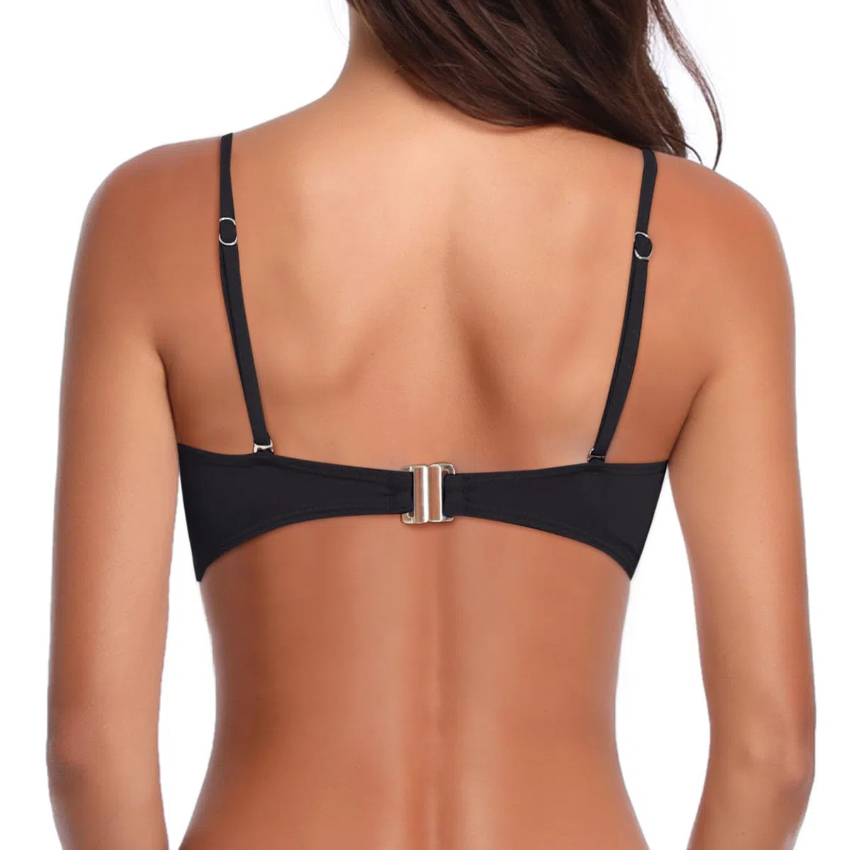 Top de Bikini Bandeau para Mujer Bikinis Mujer Push Up con Tirantes Desmontables sin Tirantes Parte Superior del Traje de baño (Solo Top)