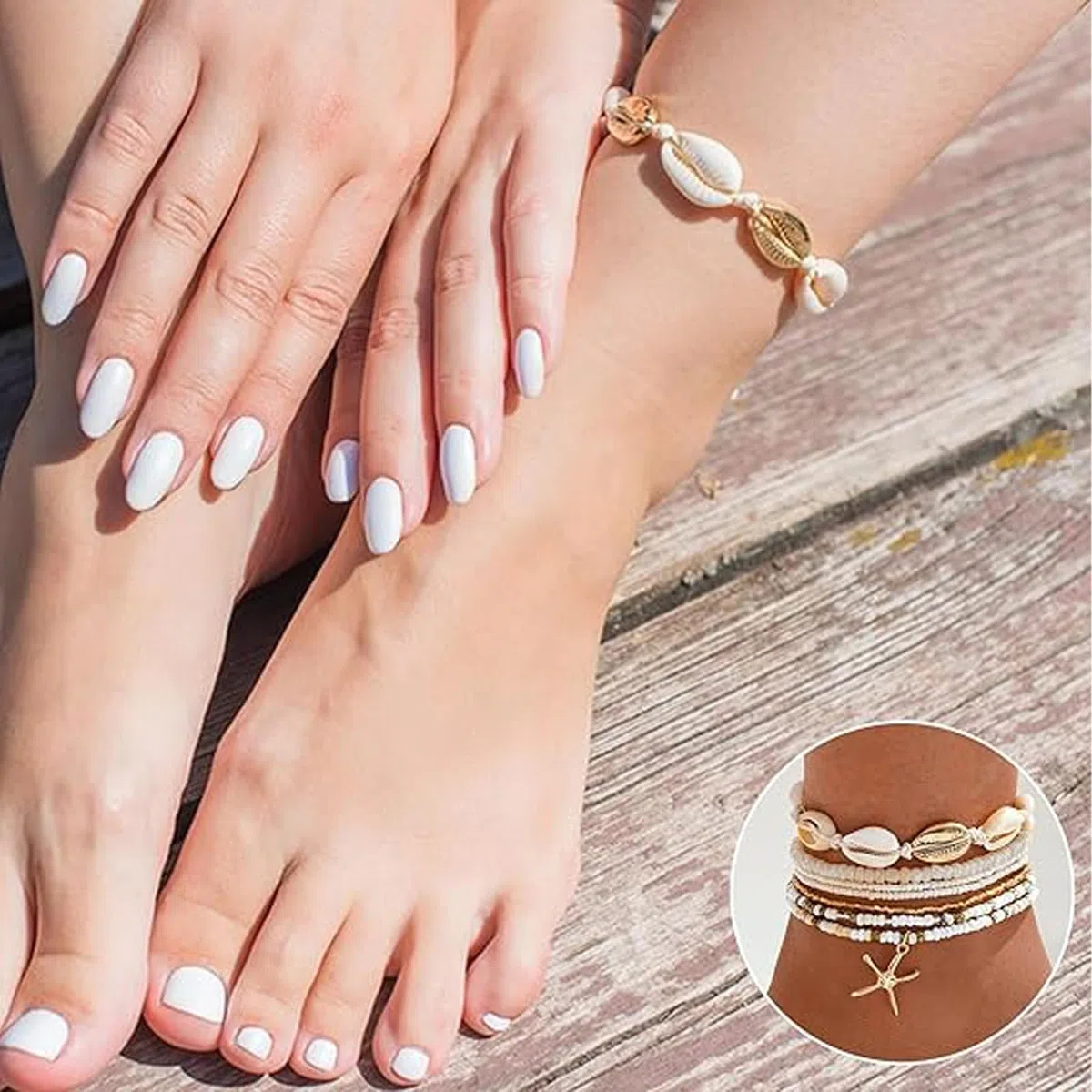 Juego de Joyas de 17 Piezas para Mujer Conjunto Bisutería con Forma de Estrella de Mar y Concha Chapados en Oro Collar en Capas Perla Pendientes Pulsera Anillos para Vacaciones Junto Al Mar