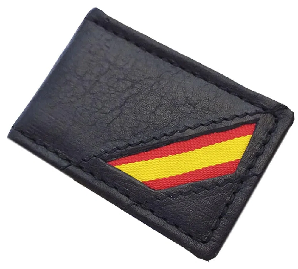 Tiendas LGP- Pinza Clip para Billetes Piel Negra Bandera de España