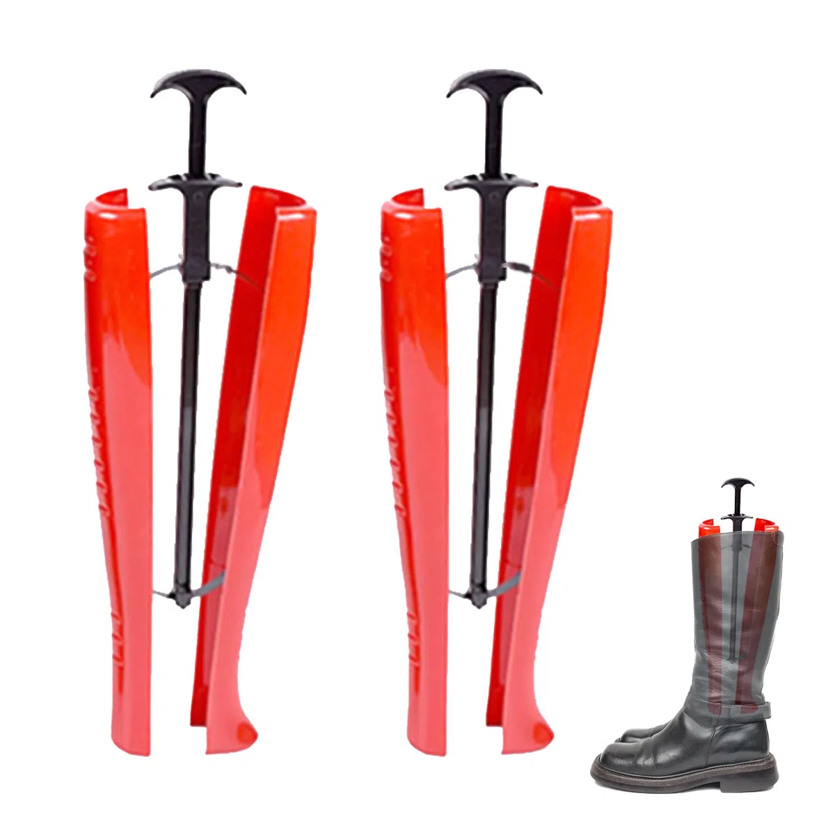 Moldeador para Botas, Moldeador de Botas, 1 Par Soporte de Bota Insertos, Adecuado para Mantener la Forma de las Botas(Naranja Rojo)