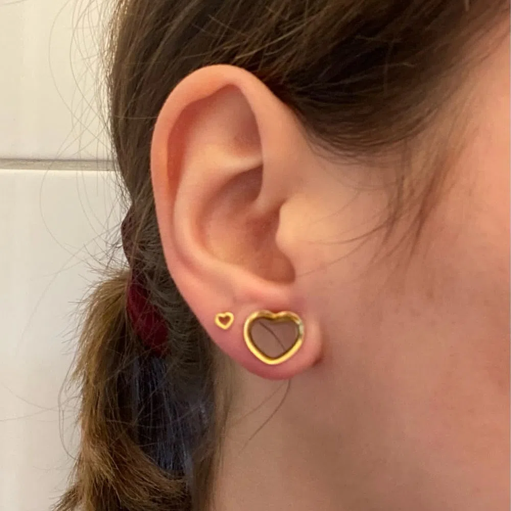 Vankula Dilataciones Orejas 1 Pare Tunel tapones Expansaor Doble Acampanados Corazón acero inoxidable Oreja piercing de joyería para Mujer Hombre 8mm a 25mm