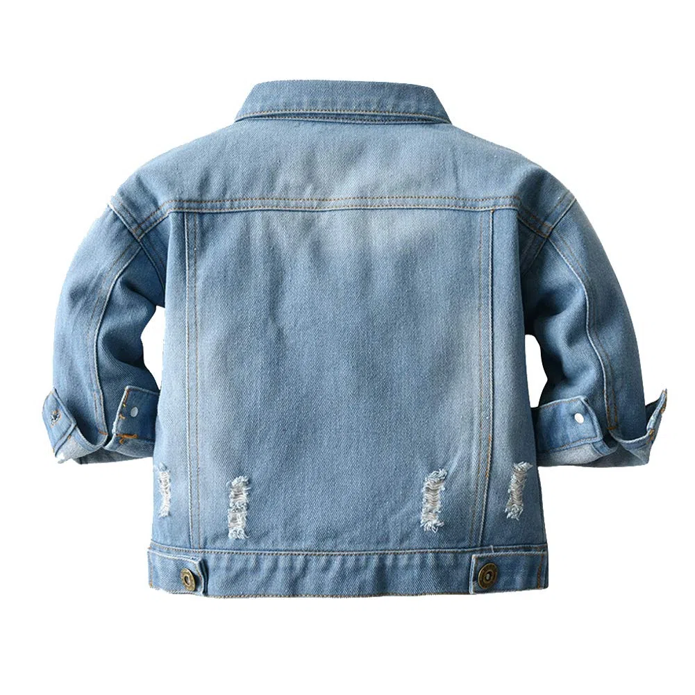 FYMNSI Bebé Niño Niña Chaquetas Vaquera con Capucha Abrigos para Infantil Moda Denim Jacket de Manga Larga Ropa de Mezclilla Jacket Primavera Otoño Casual Outwear