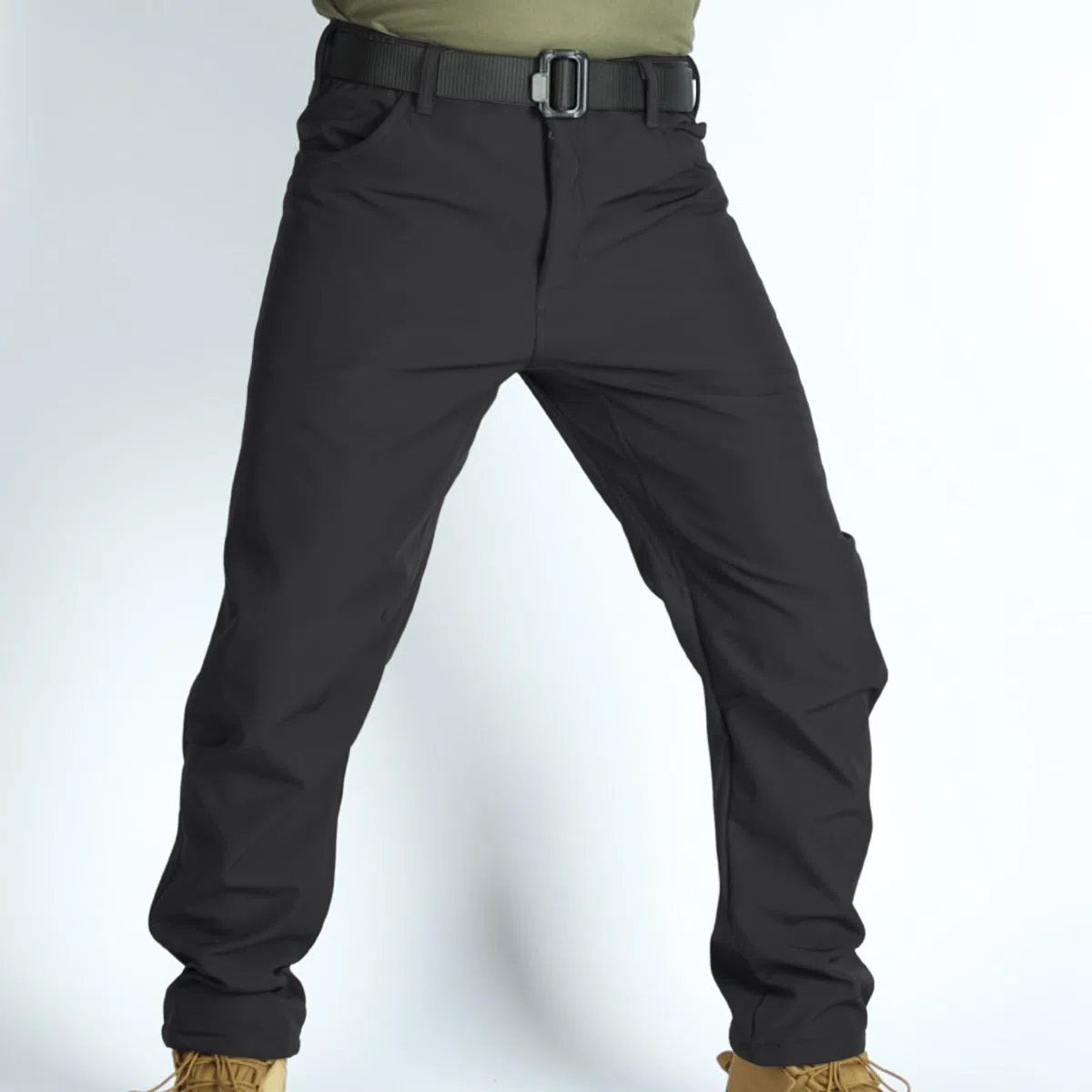 Pantalones de trabajo con forro polar térmico para hombre, pantalones de trabajo impermeables con forro polar para hombre, pantalones deportivos de pierna recta, pantalones de invierno con cintura