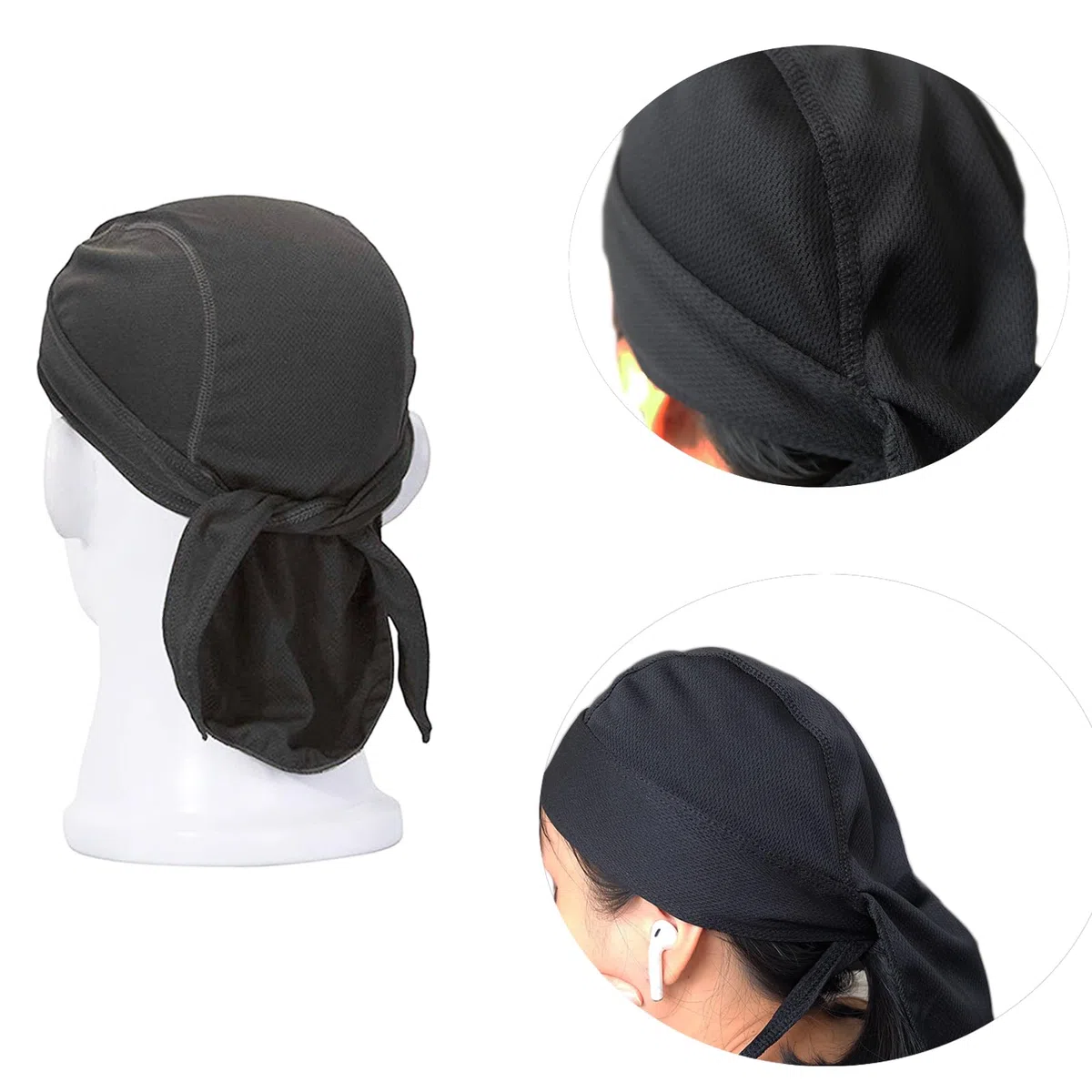 3 Piezas Gorra Bandana, Gorro de Pirata Pañuelo, Deporte Gorra Ciclismo, para Correr, Montar y Otros Deportes al Aire Libre