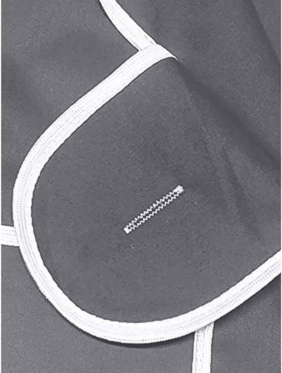 Delantal universal gris oscuro para señoras y mujeres, ropa de trabajo, cocina, catering, limpieza, bar, bolsillo, mezcla de algodón