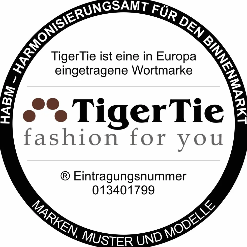 TigerTie Corbata infantil de piqué en un estampado – preatada con goma elástica