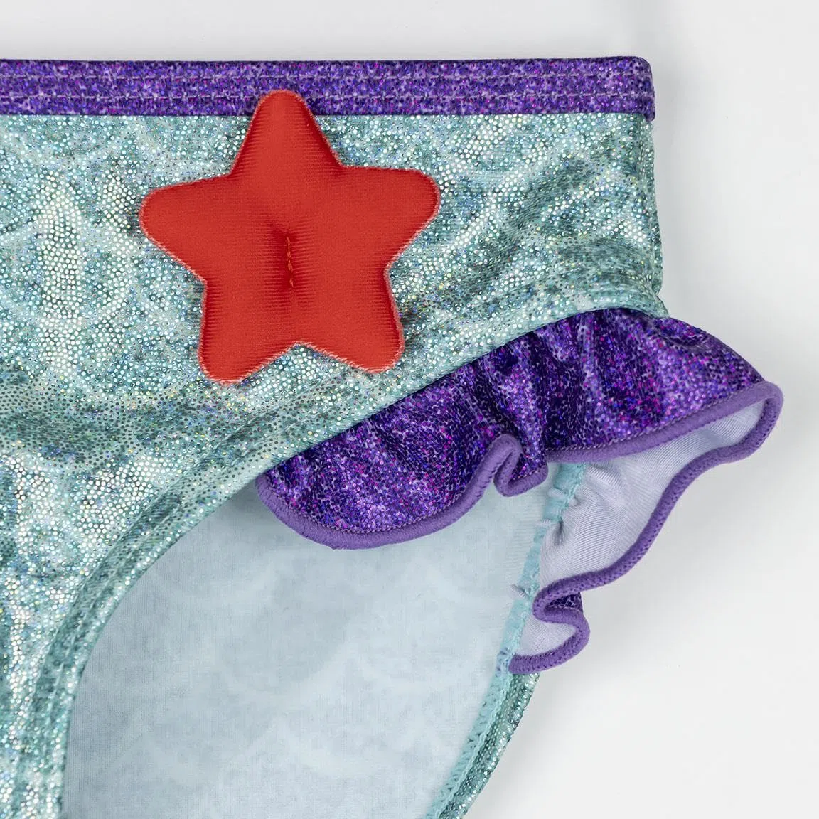 CERDÁ LIFE'S LITTLE MOMENTS Bikini Infantil de La Sirenita, Color Naranja y Verde, Talla 3 Años, Bañador Niña Fabricado en 85% Poliéster y 15% Elastano de 210 gsm