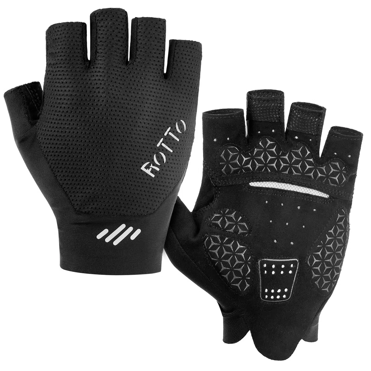 ROTTO Guantes Ciclismo Hombre Guantes Acolchados Sin Dedos para Bicicleta de Carretera Bicicleta de Montaña Unisex