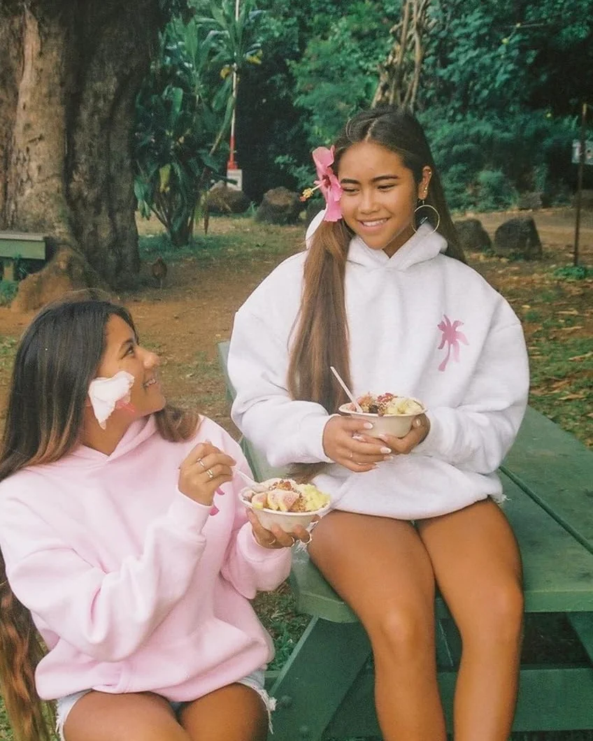 Hawaiian Hibiscus Sudadera con Capucha de Moda Y2K para Mujer