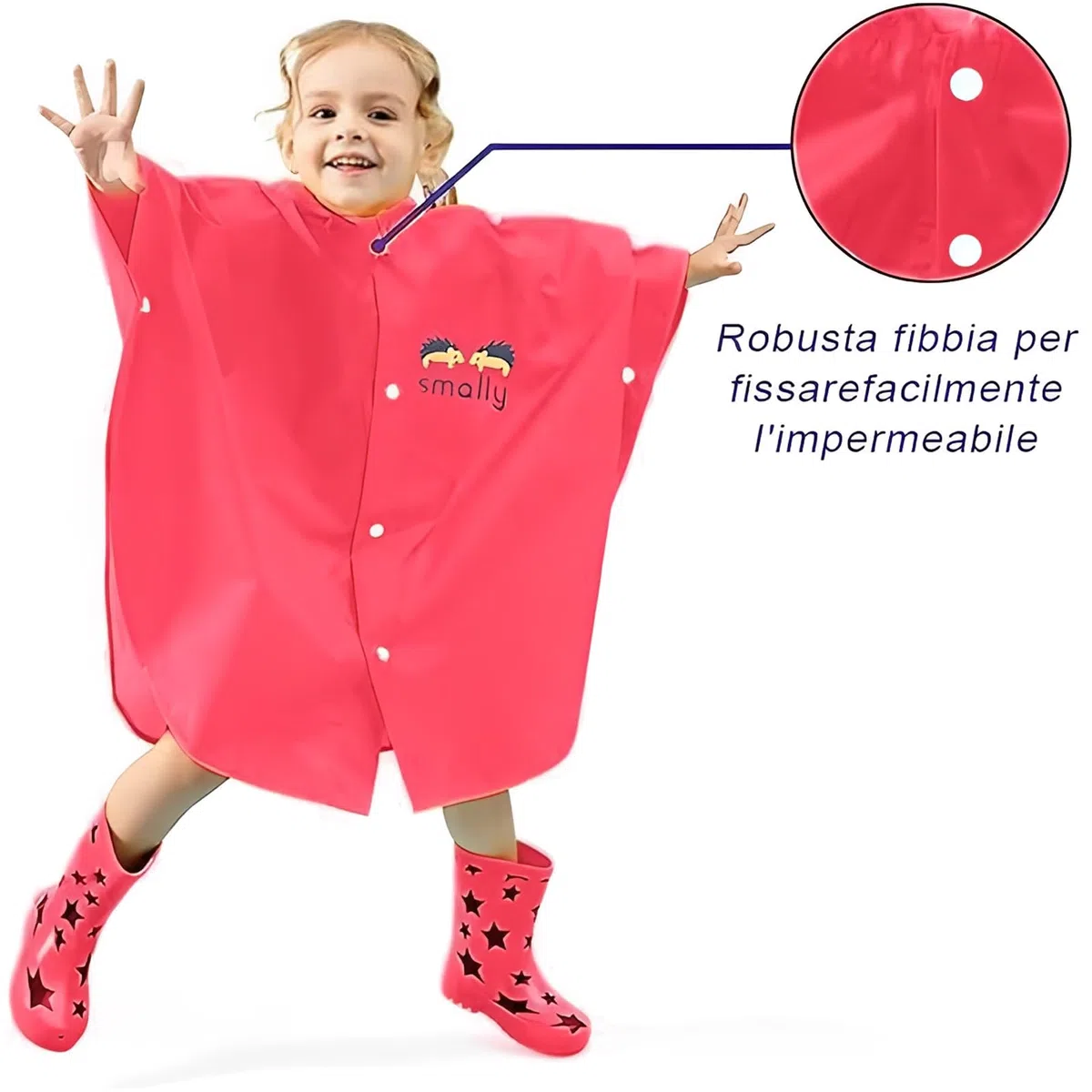 LATRAT Capa impermeable para niño, para lluvia, unisex para niños, impermeable con capucha, 100% impermeable y transpirable