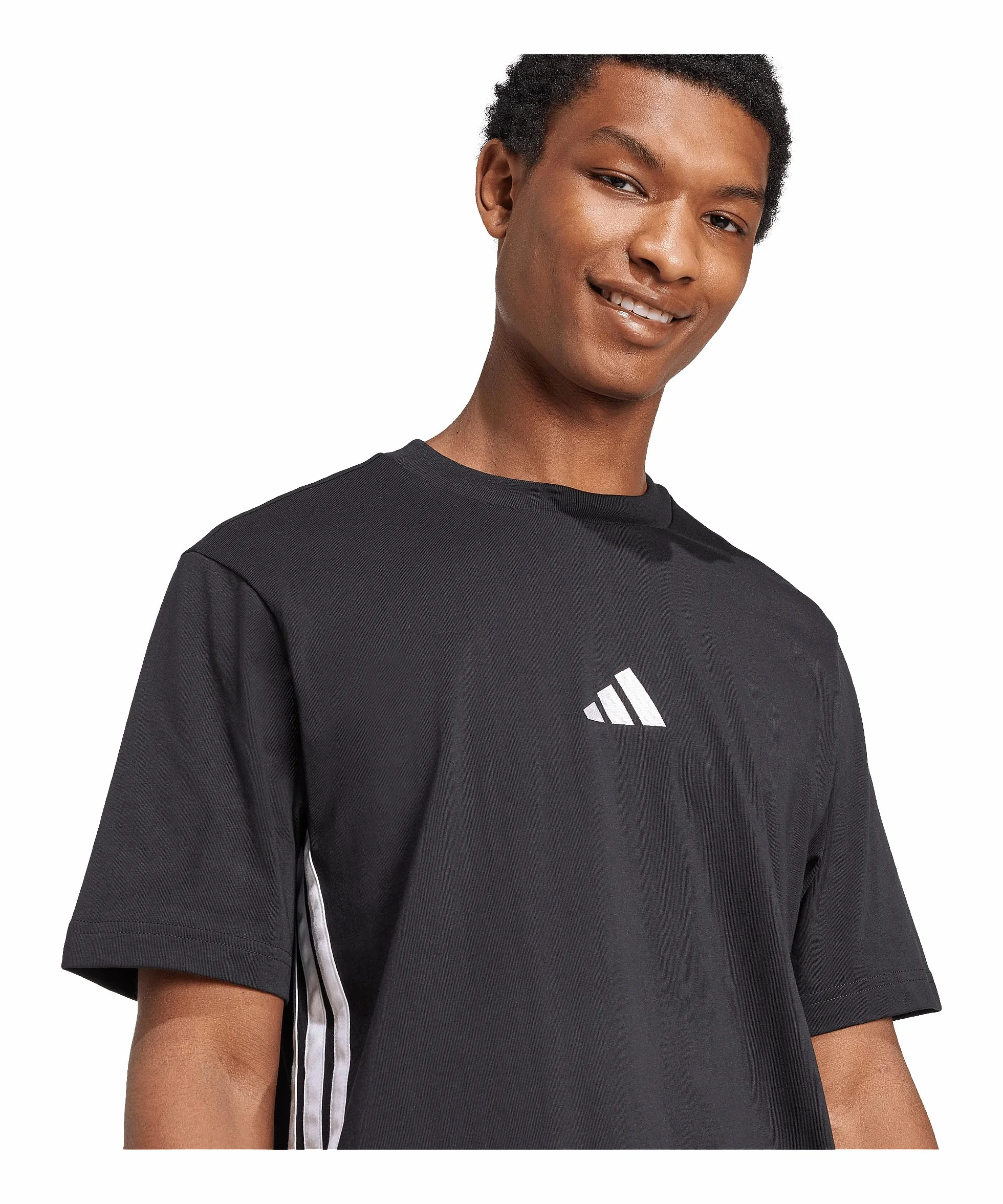 Adidas Hombre Essential Three Stripes Single Jersey Tee