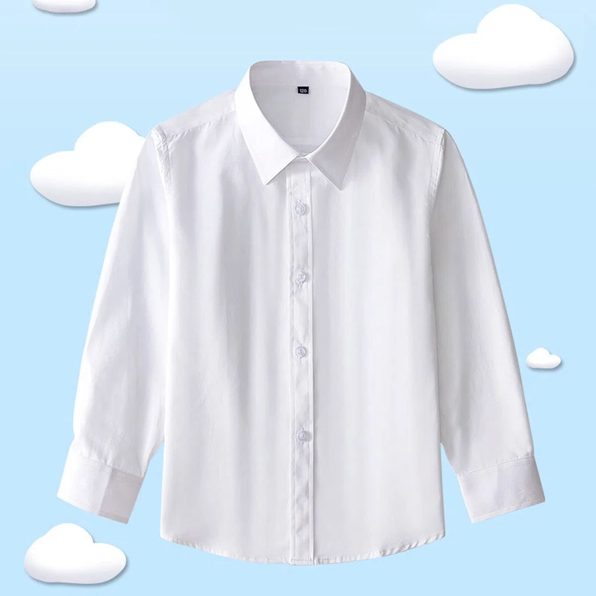 2026 - Blusa de cintura para niñas y niños, botones formales para bebé, con camisas para niños, niñas blancas, macetas, camisa, estilo de camiseta