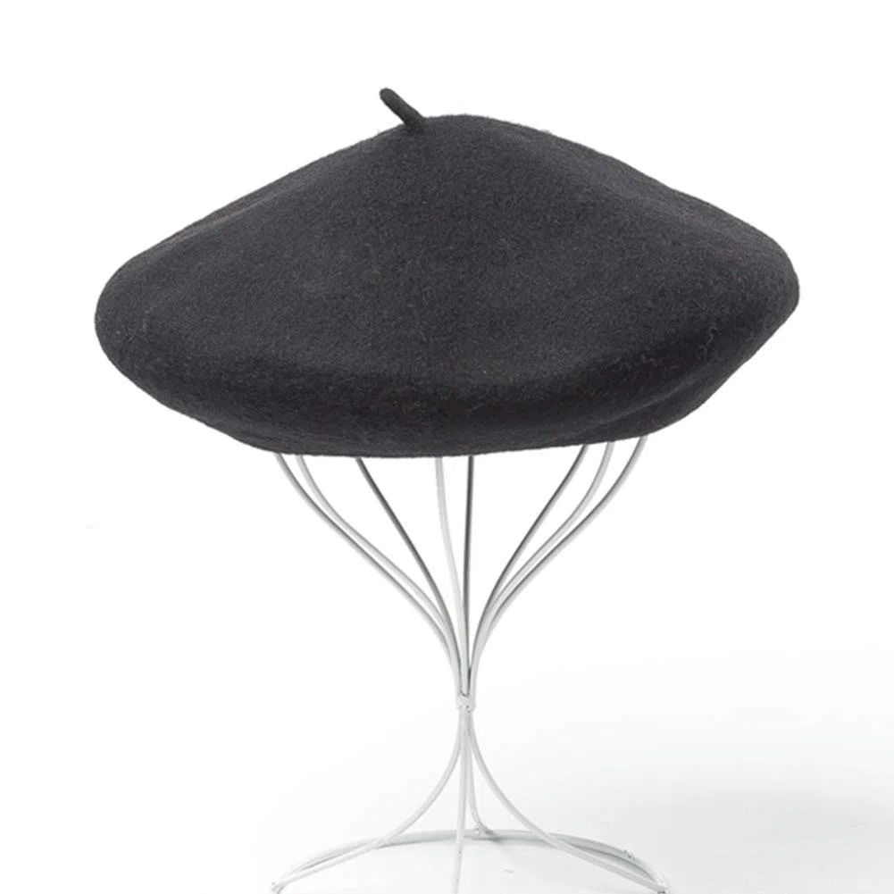 Hombres Adultos Unisex Sólido Lana Artista Sombrero de Boina Francés