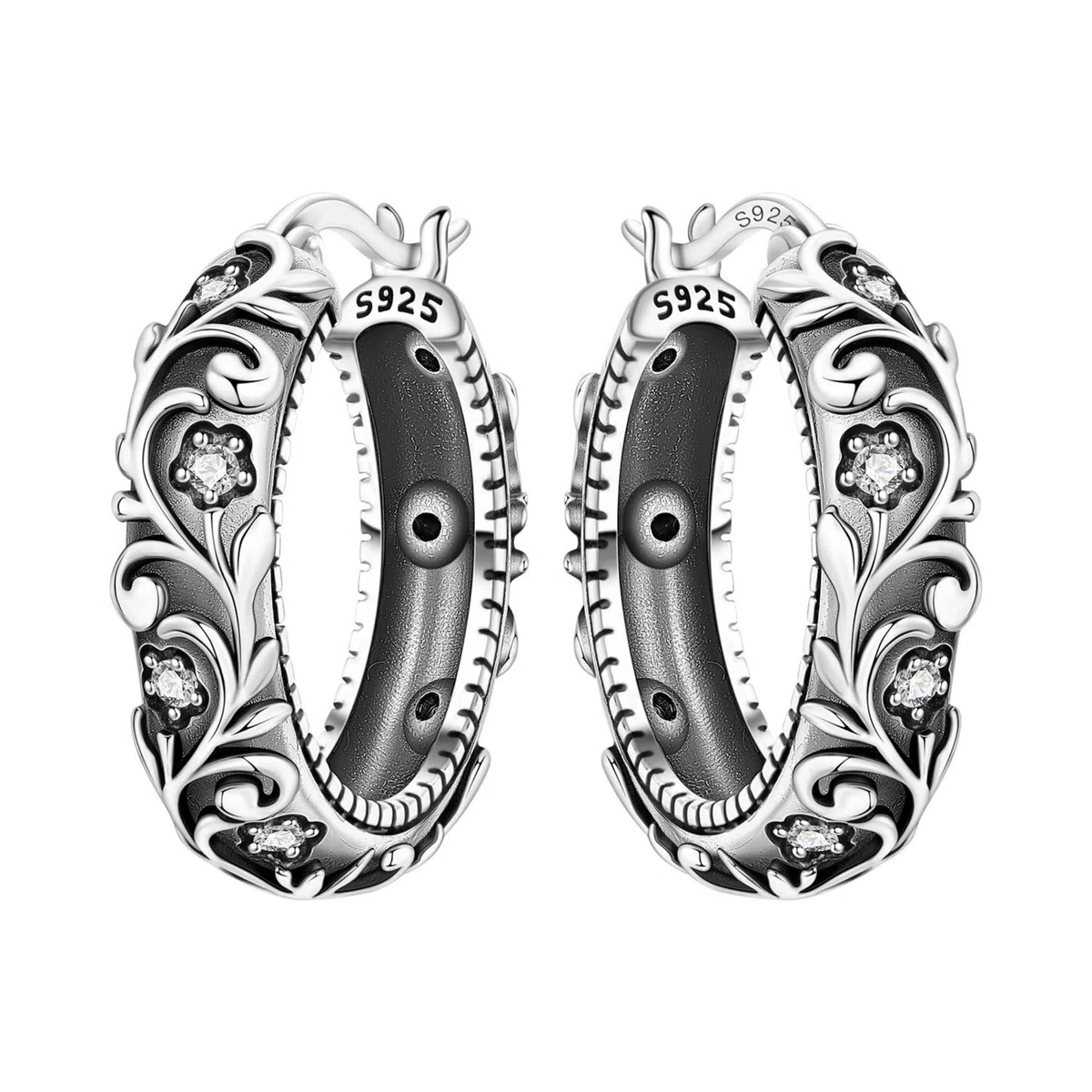 Pendientes de aro de plata de ley 925 hipoalergénicos para mujer, joyería minimalista para el día a día