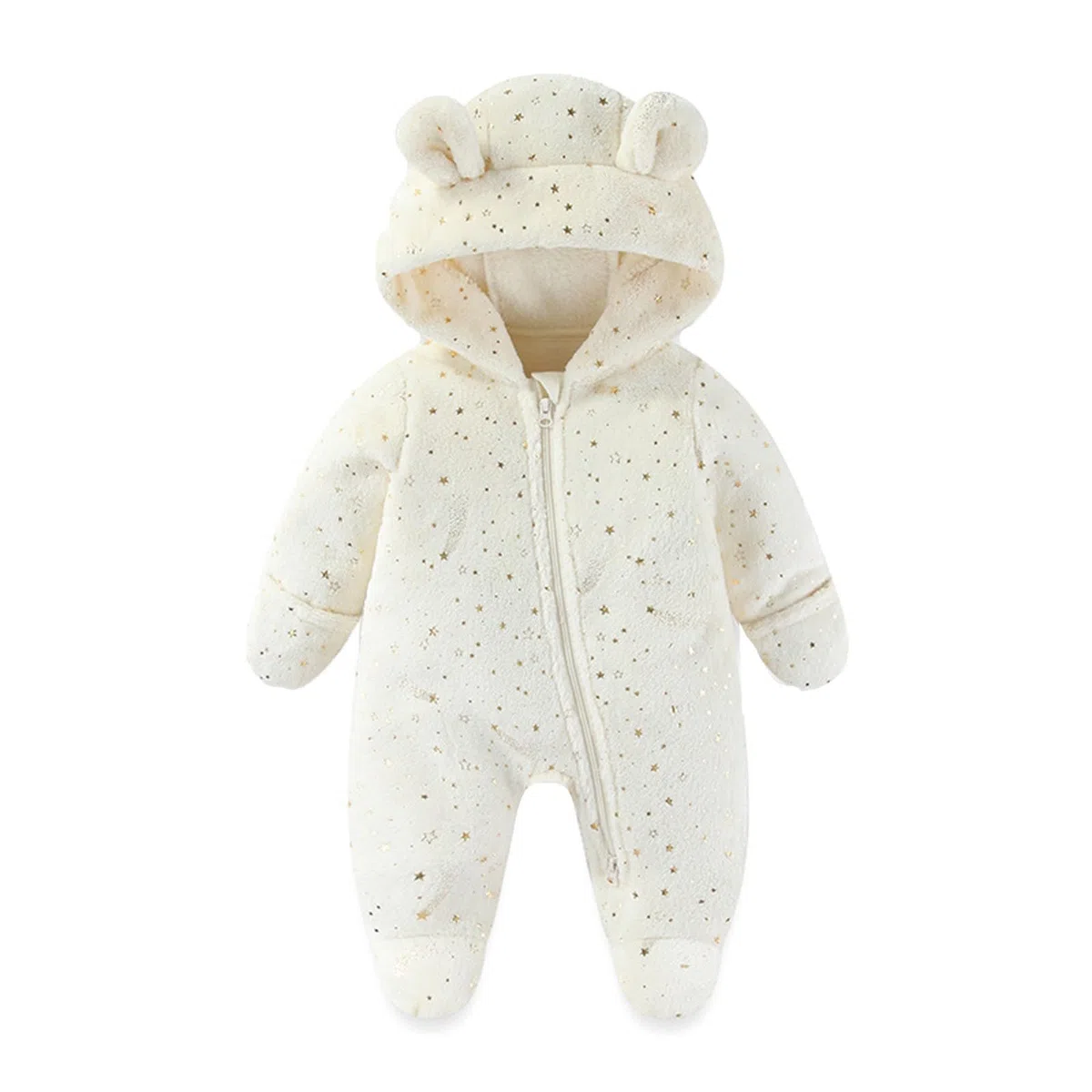 Generisch Mono térmico de invierno para bebé, con capucha, con capucha, cálido traje de nieve para exterior, acolchado