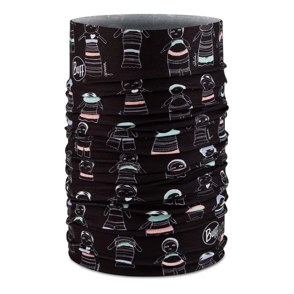 Buff Braga de cuello, Original EcoStretch, Joven Women, Negro, Talla unica, Bufanda, Tubular, Multifuncion, Cuello y Cabeza, Correr, Caminar, Senderismo, Sostenible, Ligera