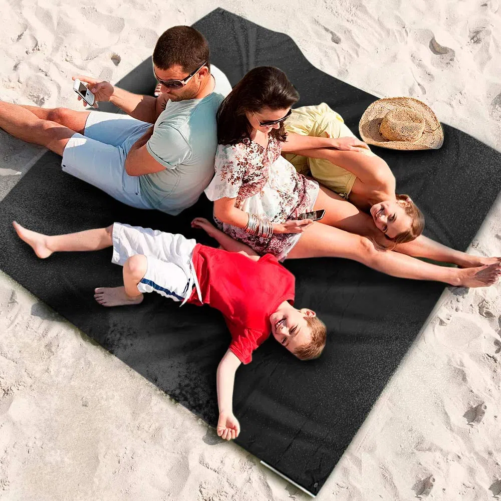 AGPTEK Poncho de Lluvia, Chubasquero Impermeable para Manta de Picnic, Toldo para Senderismo, Acampada y Pesca, Unisex