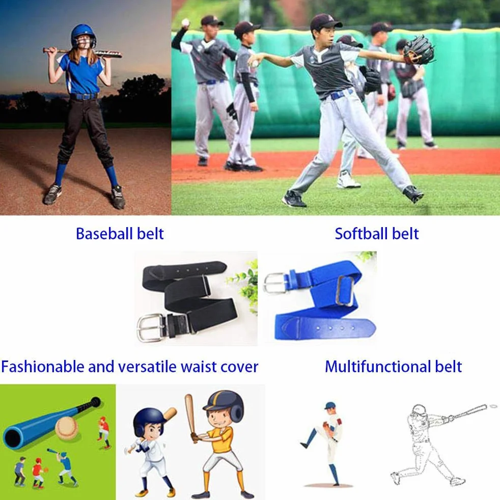 Cinturón de béisbol para softball cinturón ajustable para jóvenes y adultos