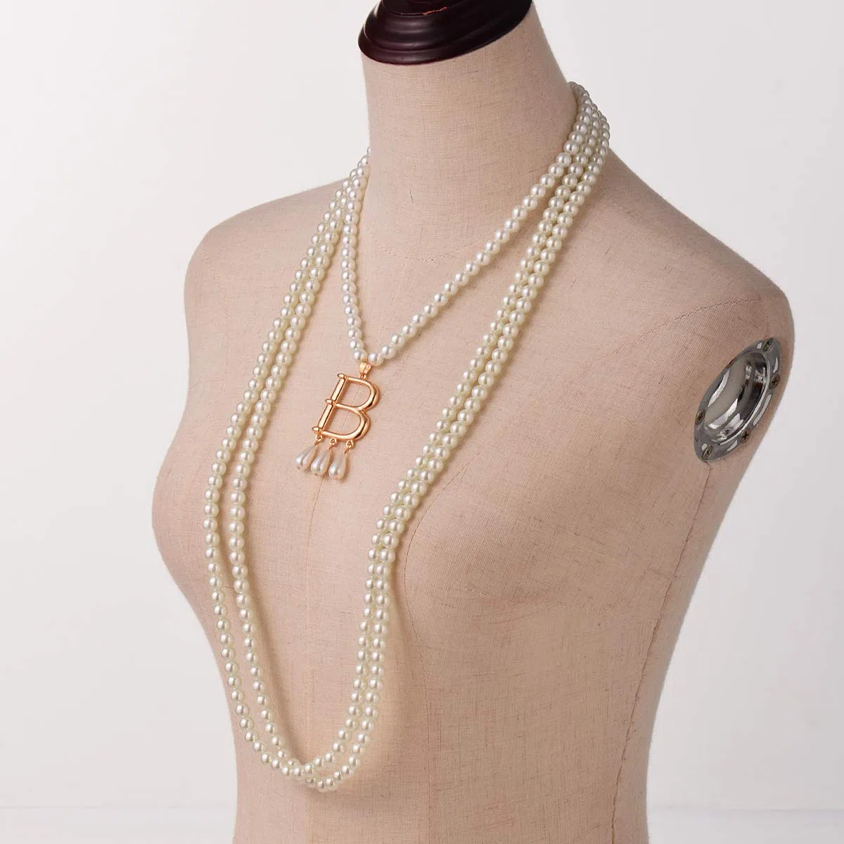 GRACEART Anne Boleyn - Collar de perlas de imitación vintage con cadena elegante para el cuello