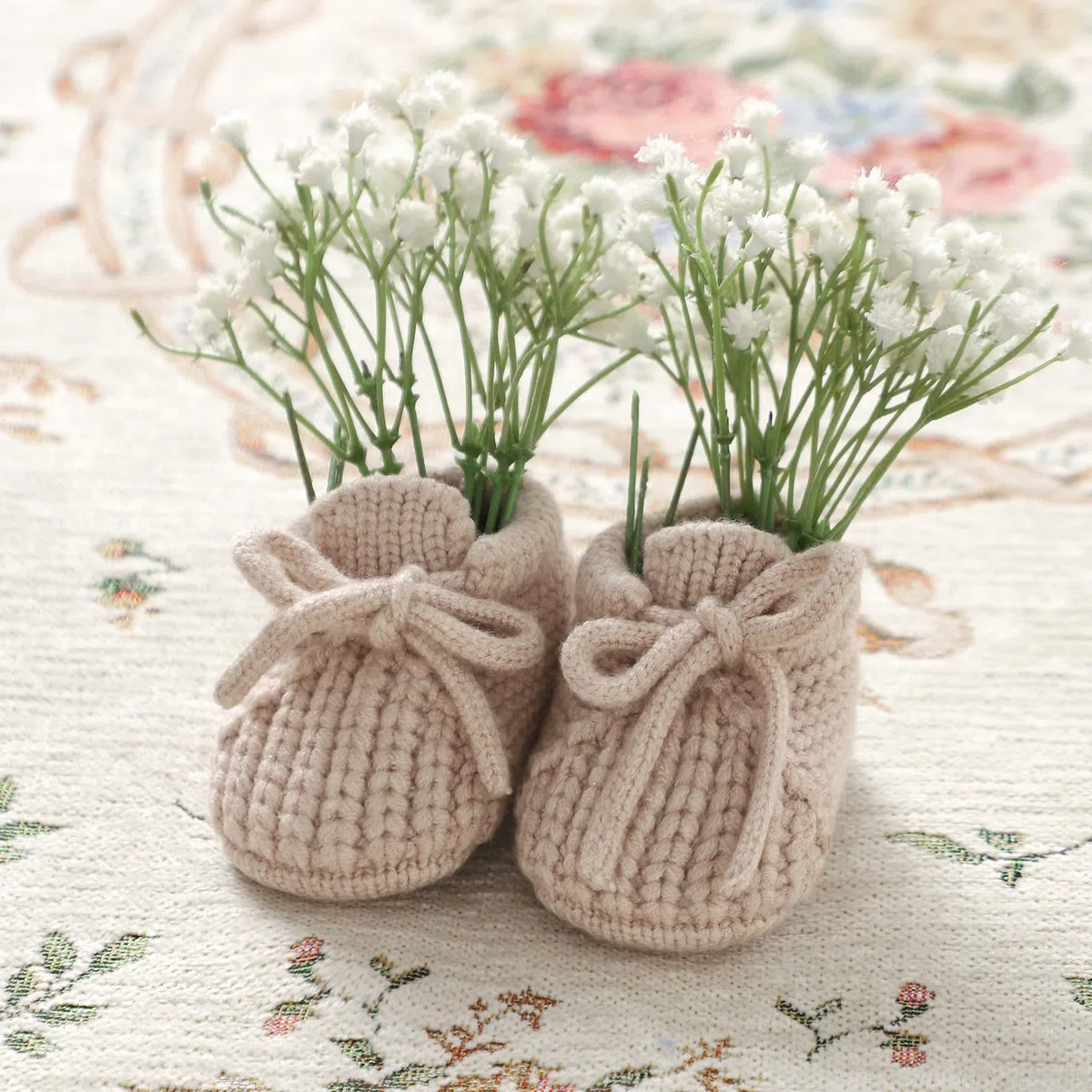 Botines de bebé recién nacido para recién nacido, acogedores, de punto, suaves, para niños y niñas