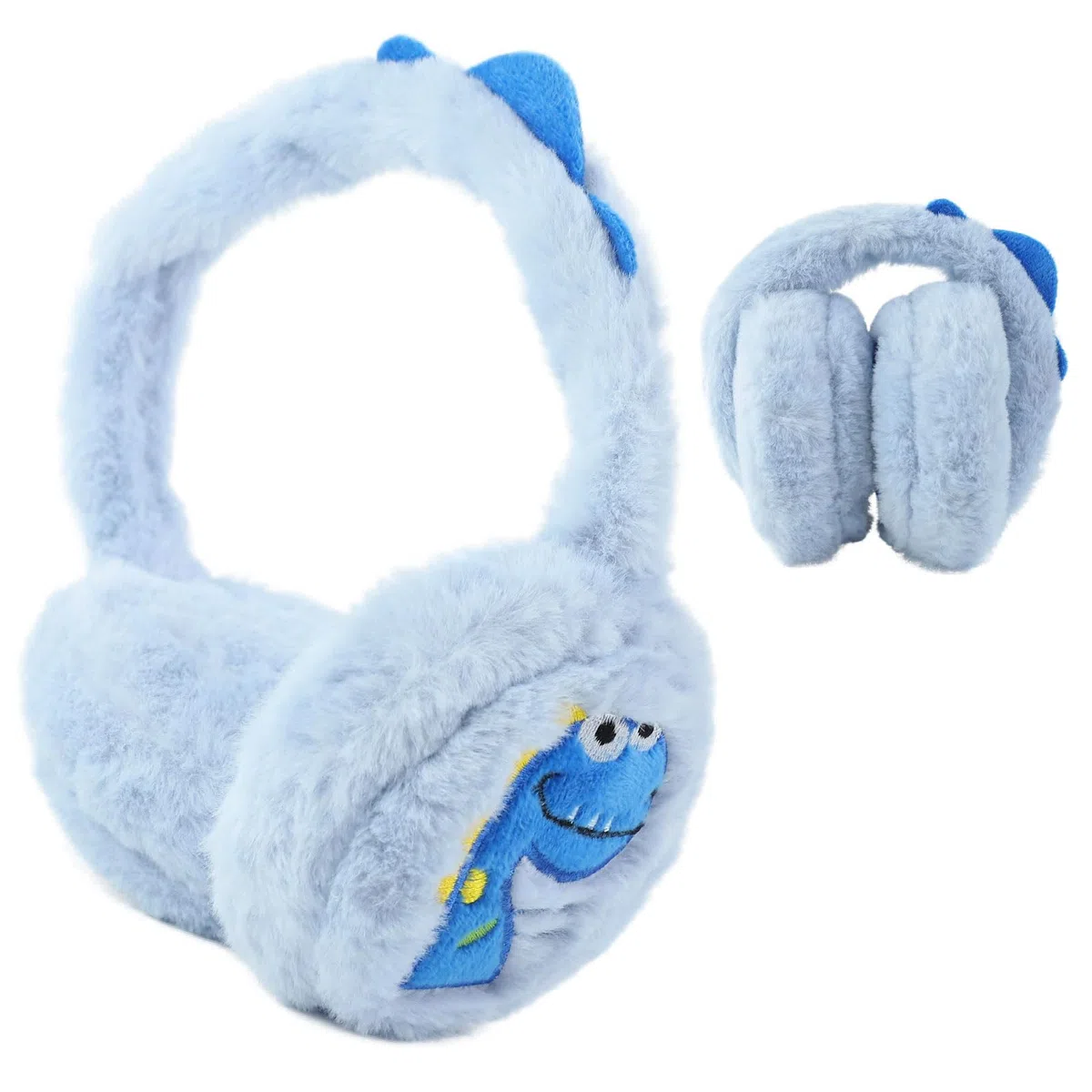 Orejeras Nniño Niña Orejeras con patrón de Dinosaurio de Dibujos Animados de Felpa Suave y Plegable Orejeras Pequeñas Mujer Invierno Orejeras Frio