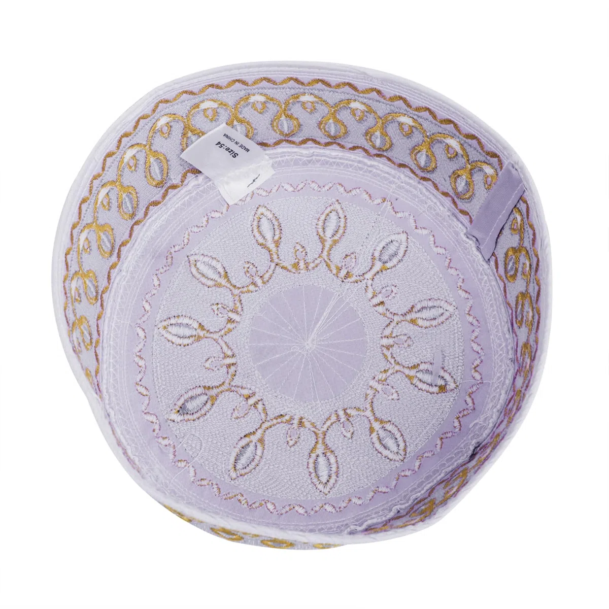 Sombrero de oración musulmán para niños Kufi islámico redondo bordado gorra masculina turca Arabia Ramadán Bordado Cap Atmable Bordado Arabia Saudita Beanie Sombrero para el sol para niños y