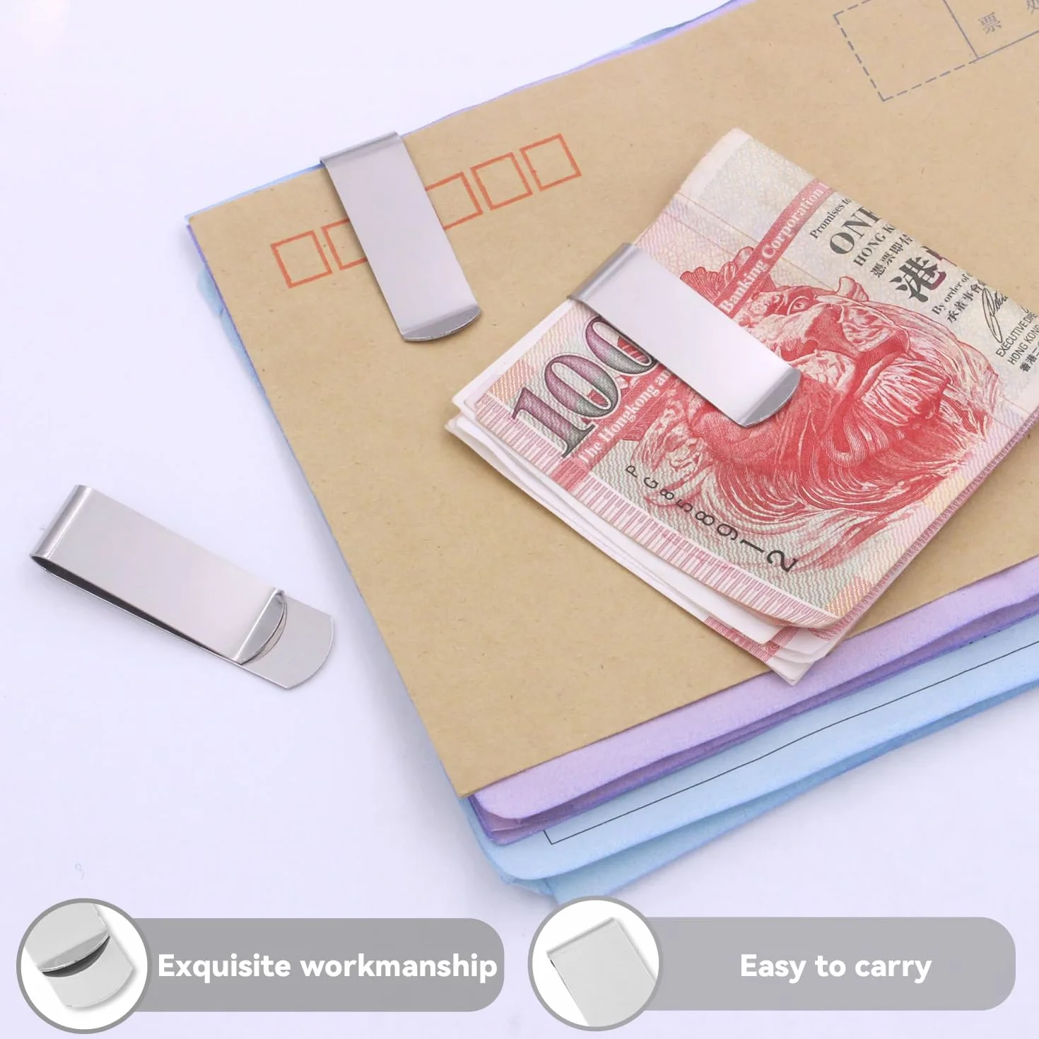 Pinza para billetes de 30 piezas,BOSOIRSOU Billetera de Acero Inoxidable Titular de la Tarjeta de Crédito Clip de Dinero en Efectivo para Hombres Mujeres,Titular de la Tarjeta de Negocios de Bolsillo