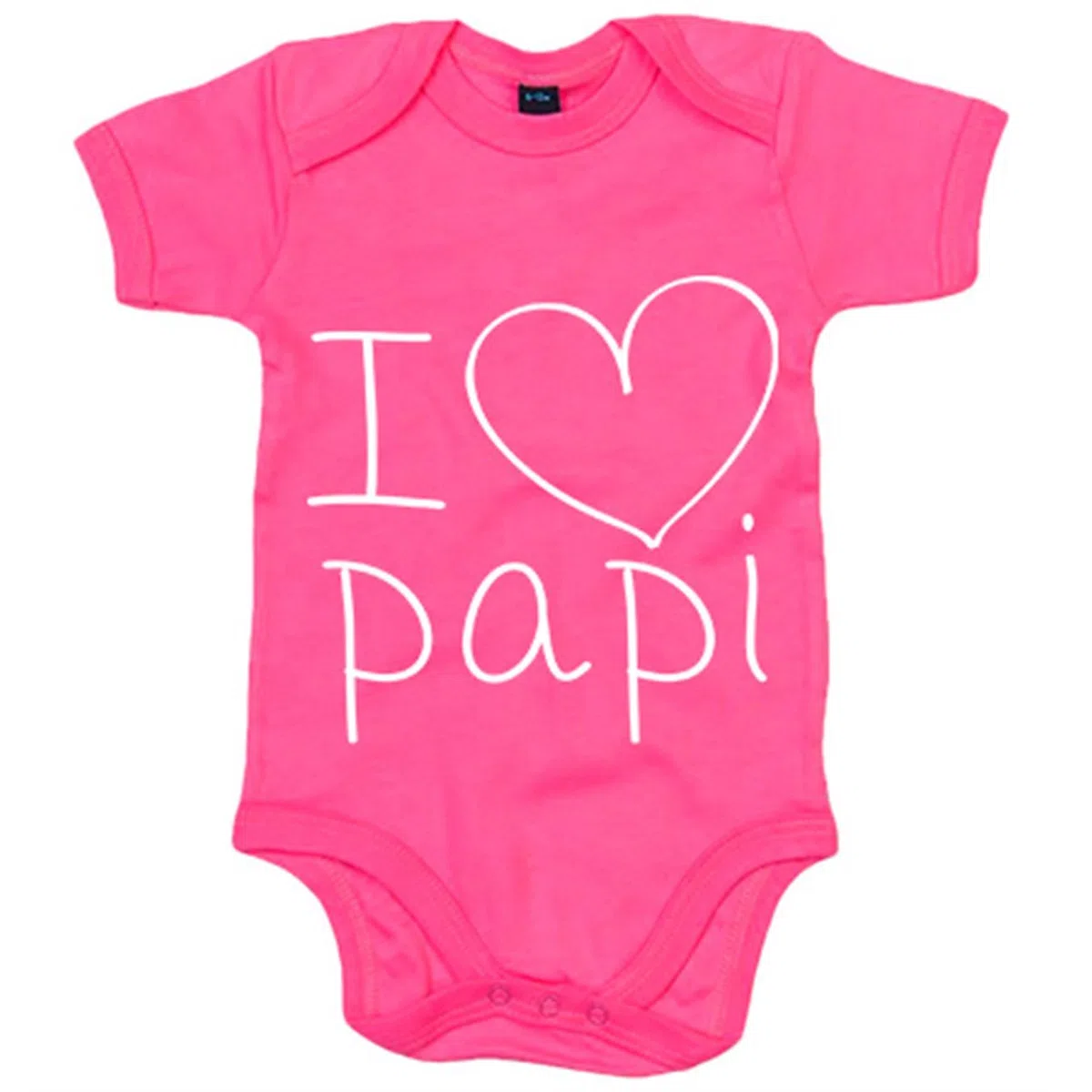 Body bebé I Love papi - Rosa, Talla única 12 meses