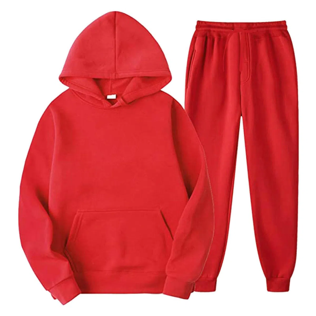 Conjunto de trajes genéricos para niños y niñas, de moda pura lisa, suave, suelta, con capucha, manga larga, trajes de chándal para niños, conjunto de pantalones y corredores