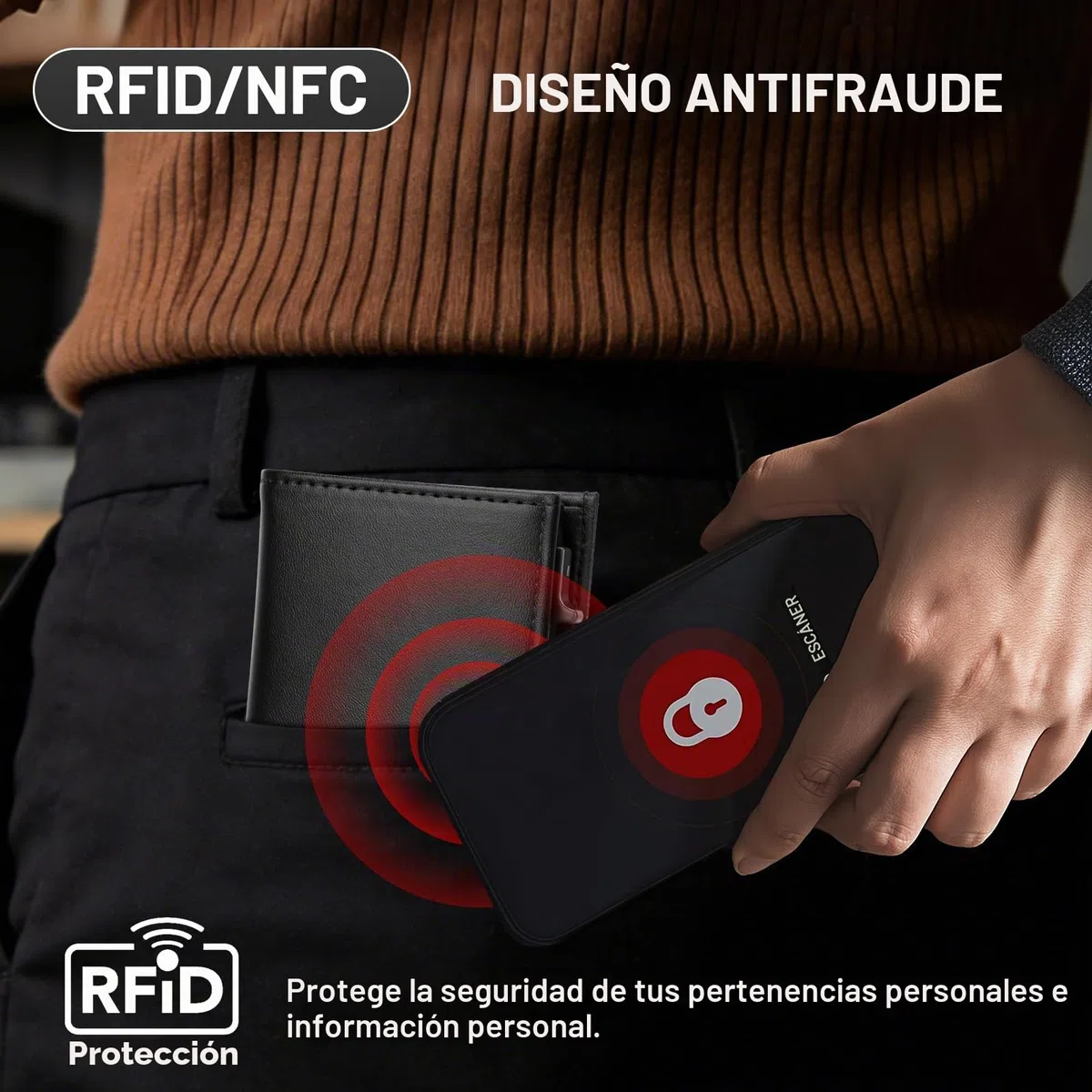 Carteras para Hombre,Cartera Tarjetero Hombre con Bloqueo RFID,Tarjeteros para Tarjetas de Credito,Tarjetero Cartera Hombre con Monedero,Compartimento para Billetes y Monedas y ID Ventana