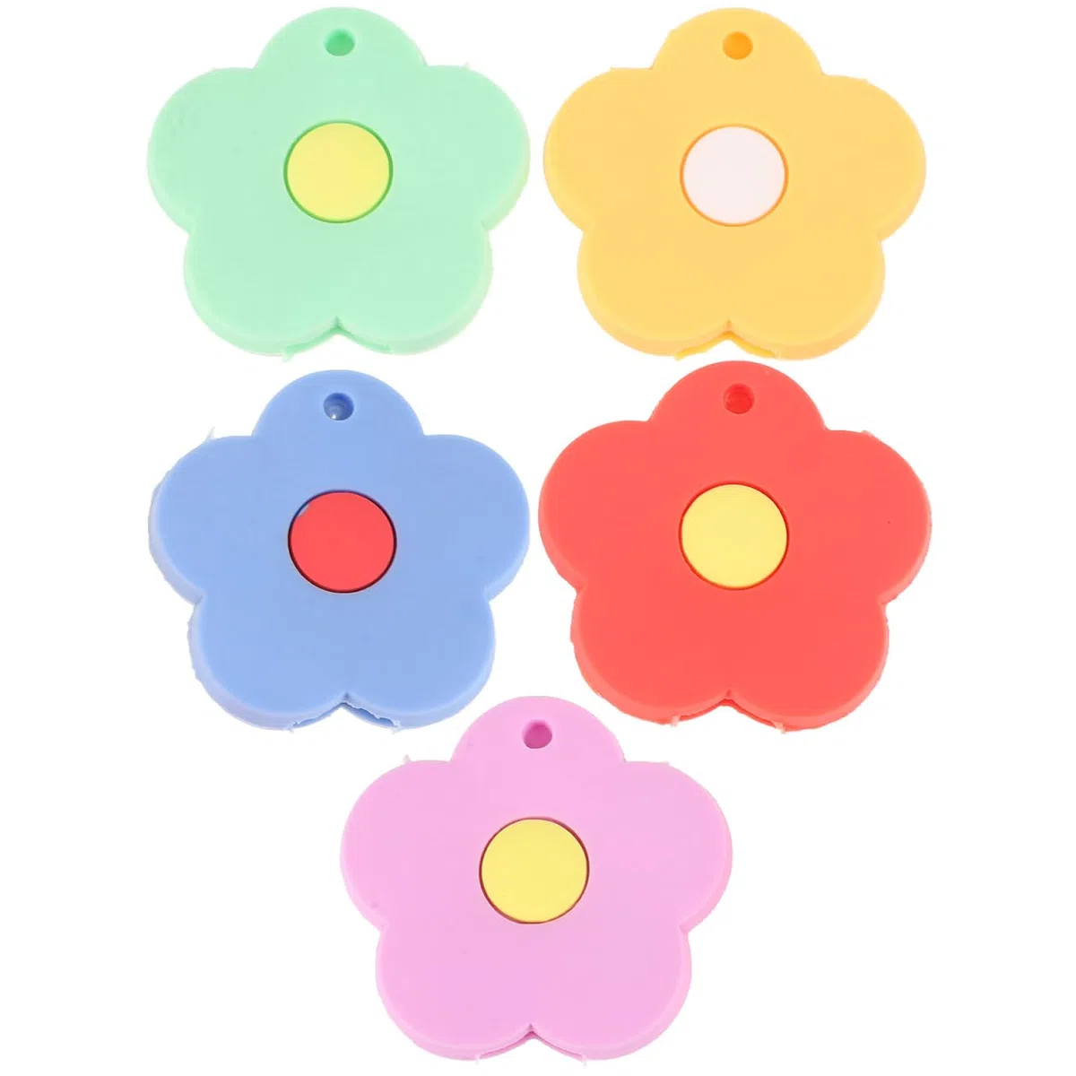 ULTECHNOVO 5 piezas Fundas para Llaves de Silicona Diseño de Flores Protectores Duraderos y Flexibles para Llaves de Casa Cubiertas Coloridas Fáciles de Instalar