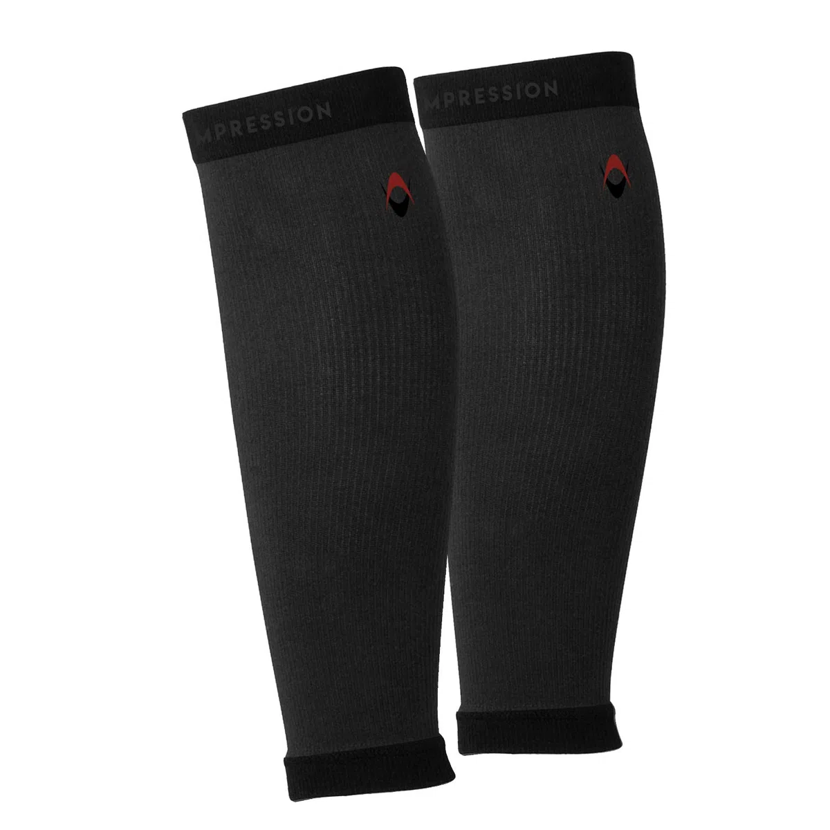 Medias de compresión de lana merino (negro/gris, grande/XL (14-19 pulgadas/36-48 cm)