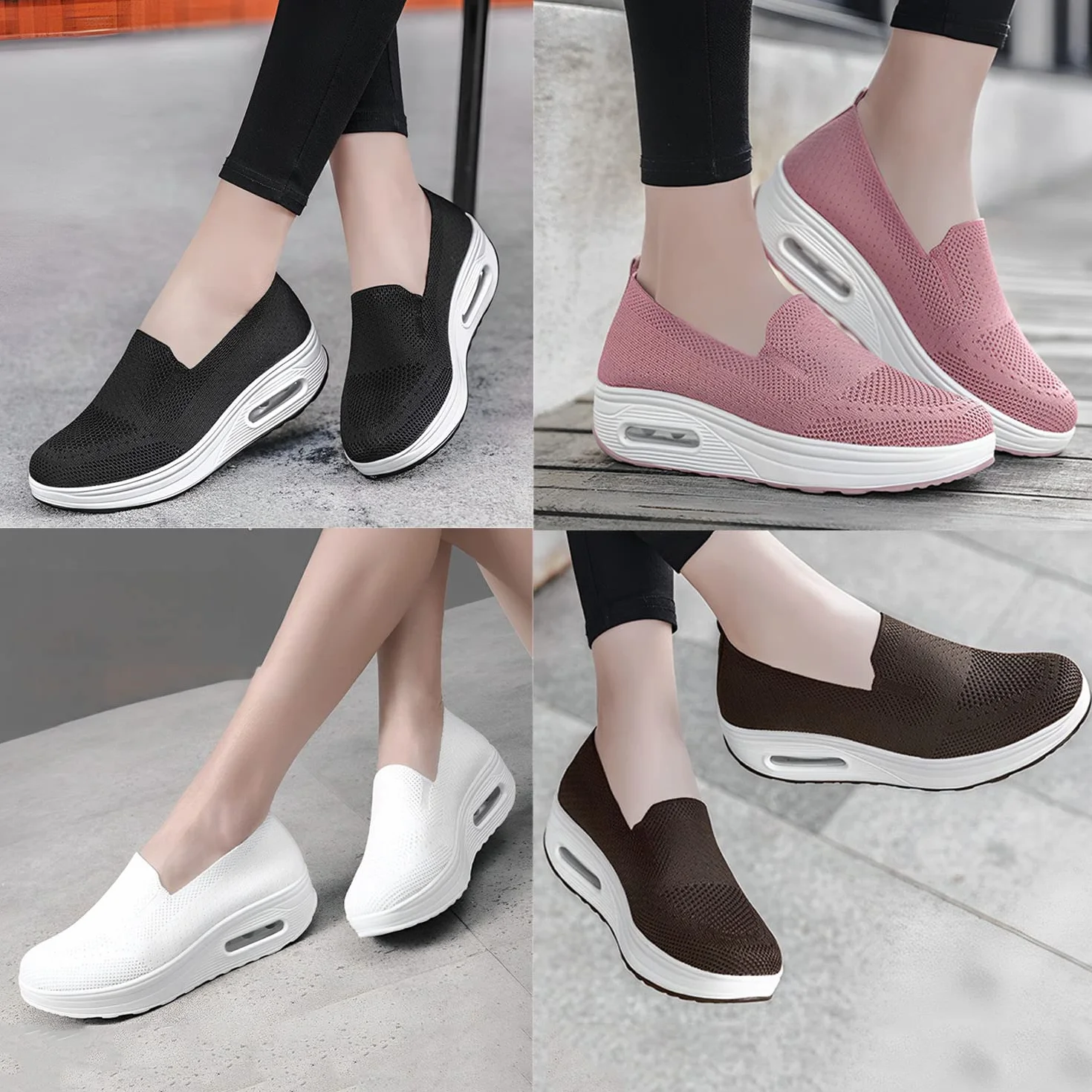 Women's Orthopedic Sneakers, Zapatillas OrtopéDicas para Mujer, Zapatillas Deportivas con Plataforma Elástica y Malla para Mujer, para Ponerse de pie, Correr, Caminar, Trabajar
