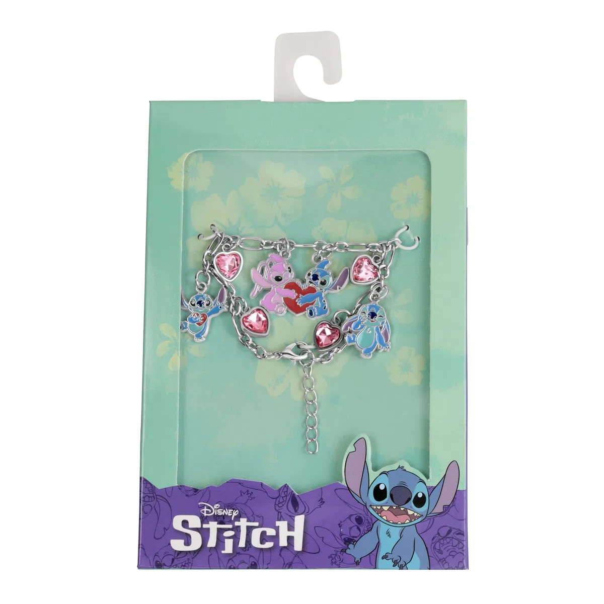 Disney - Pulsera con dijes de puntada y ángel, talla única, imitación de oro, sin gema