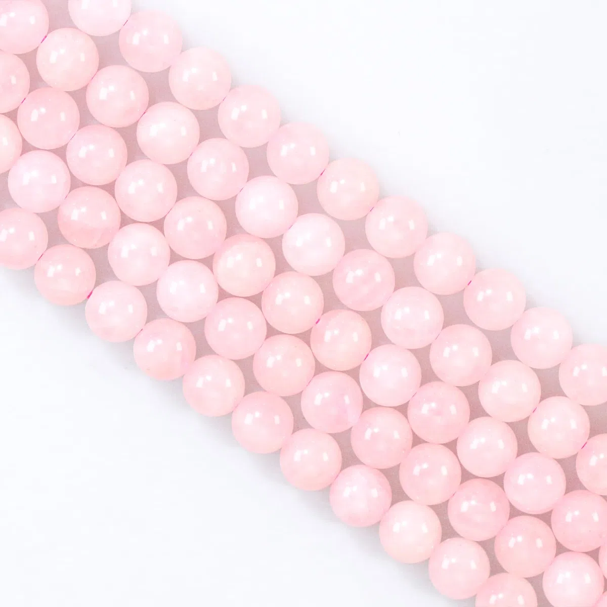 Perlas de piedra natural, 45 unidades, 8 mm, piedra natural, cuarzo rosa, perlas de piedras preciosas pulidas redondas para enhebrar piedras preciosas para pulseras
