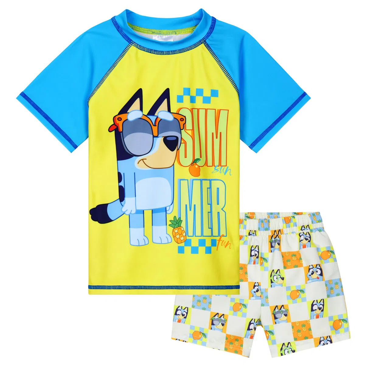Bluey Conjunto de Baño Niño Bañador 2 Piezas con Bañador Corto y Chaleco Antisarpullidos Regalo