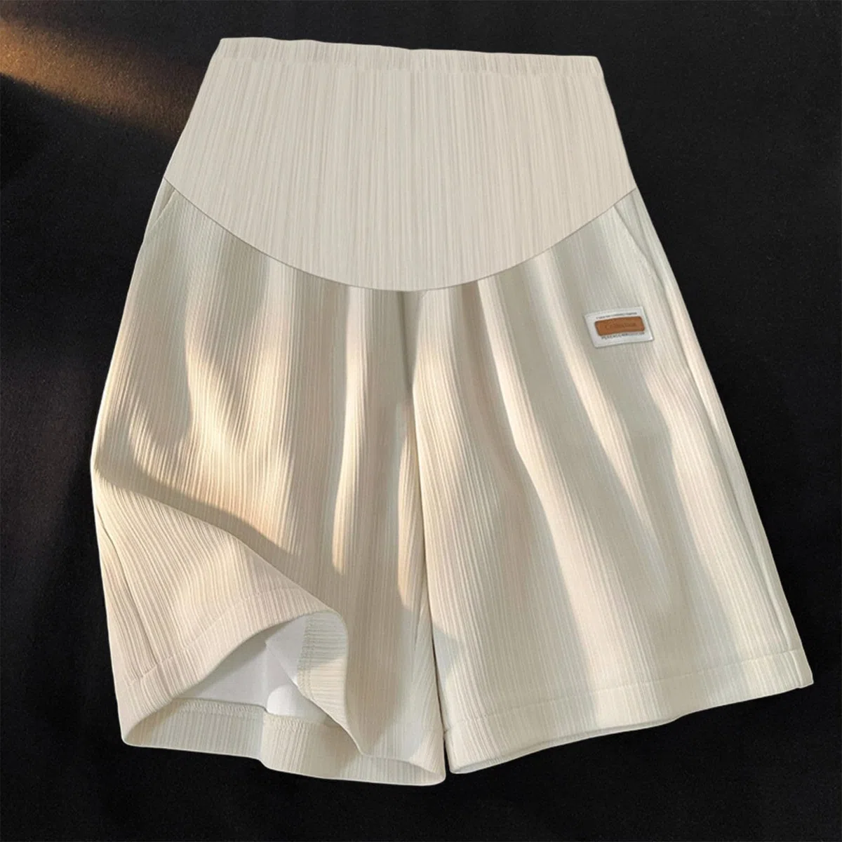 Pantalones Cortos Premamá de Cintura Alta Elásticos y Transpirables para Verano Ideales Uso Diario